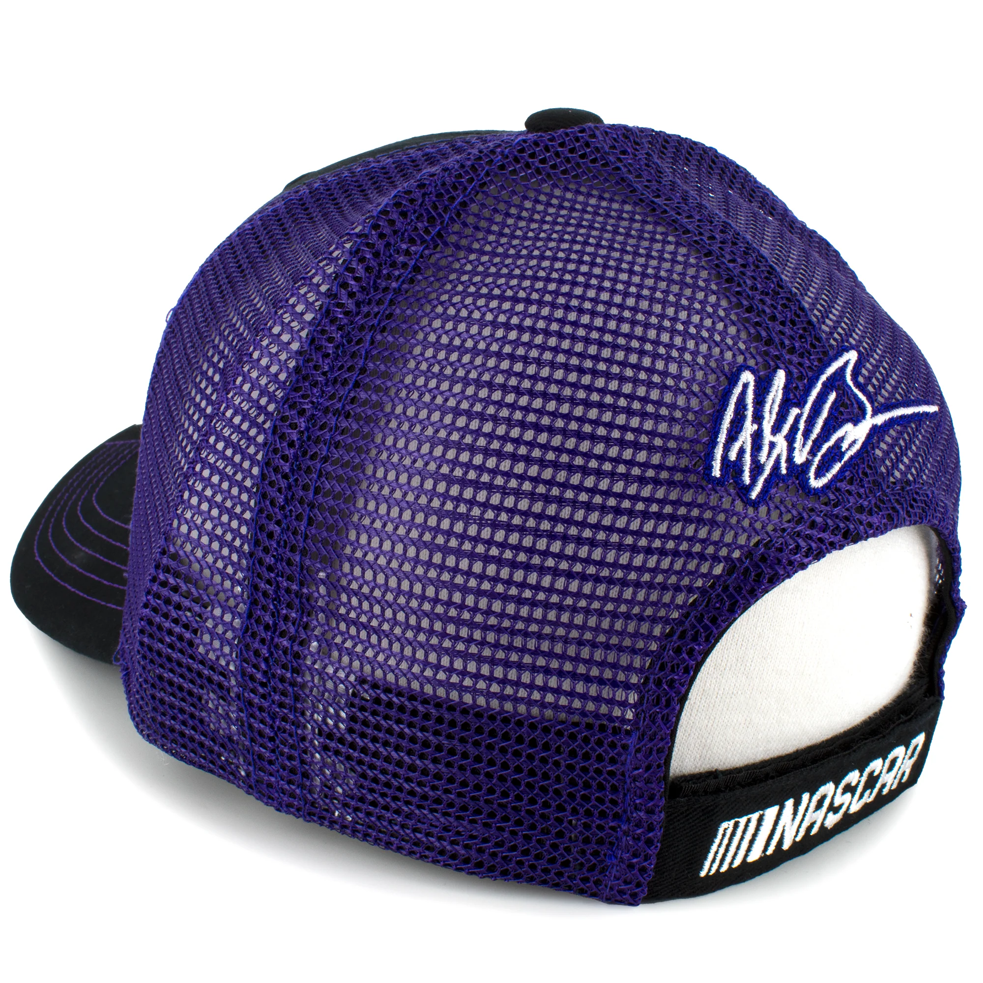 Alex Bowman Victory Lane Ally Sponsor Team Color Mesh NASCAR Hat Black/Purple Exclusive - Image 3