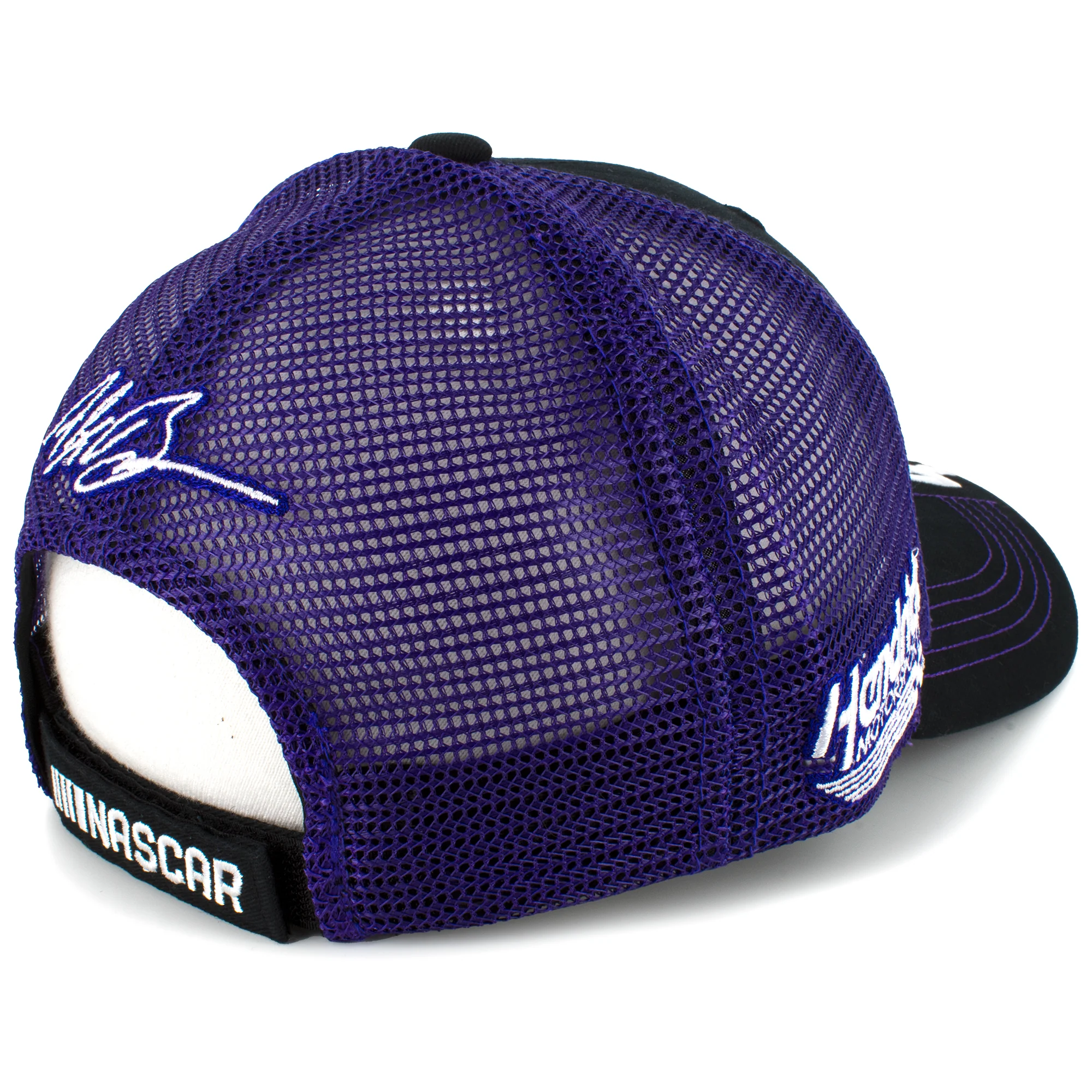 Alex Bowman Victory Lane Ally Sponsor Team Color Mesh NASCAR Hat Black/Purple Exclusive - Image 4
