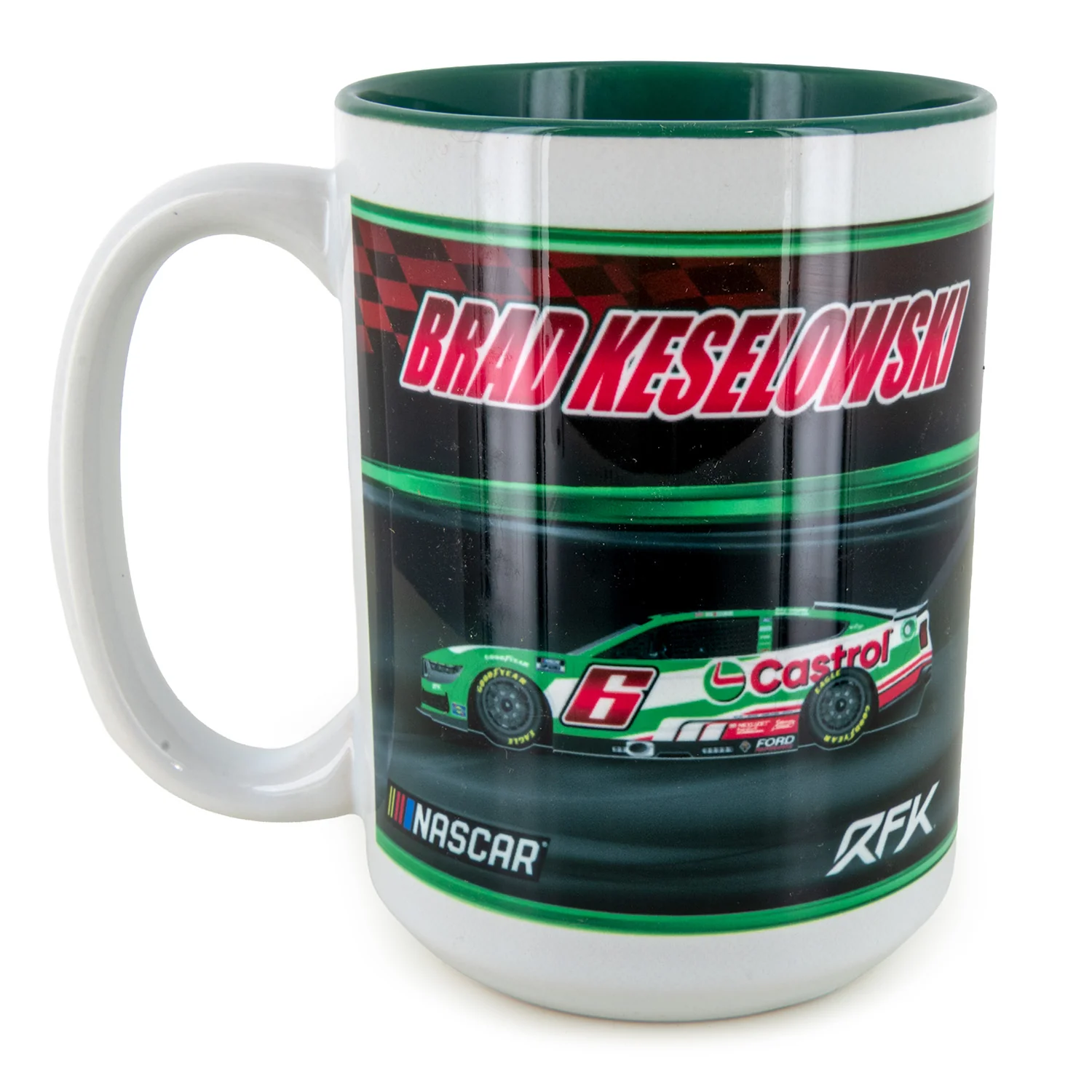 Brad Keselowski Castrol #6 Coffee Mug 15oz With Color Interior