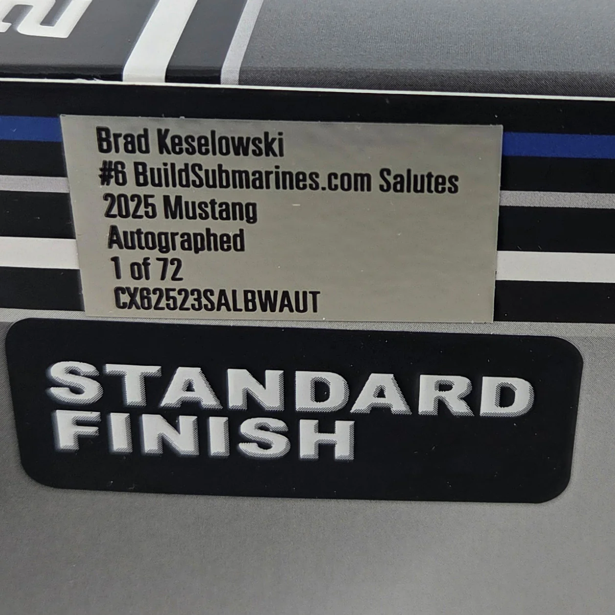 Brad Keselowski Autographed BuildSubmarines Salutes 1:24 Standard 2025 Diecast Car - Sale - Image 3