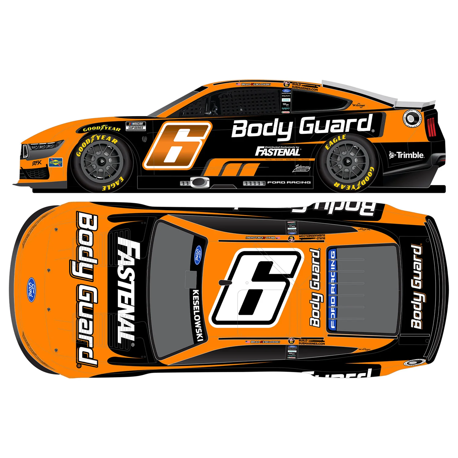 Brad Keselowski Body Guard 1:24 Standard 2026 Diecast Car Preorder - Currently Projected September