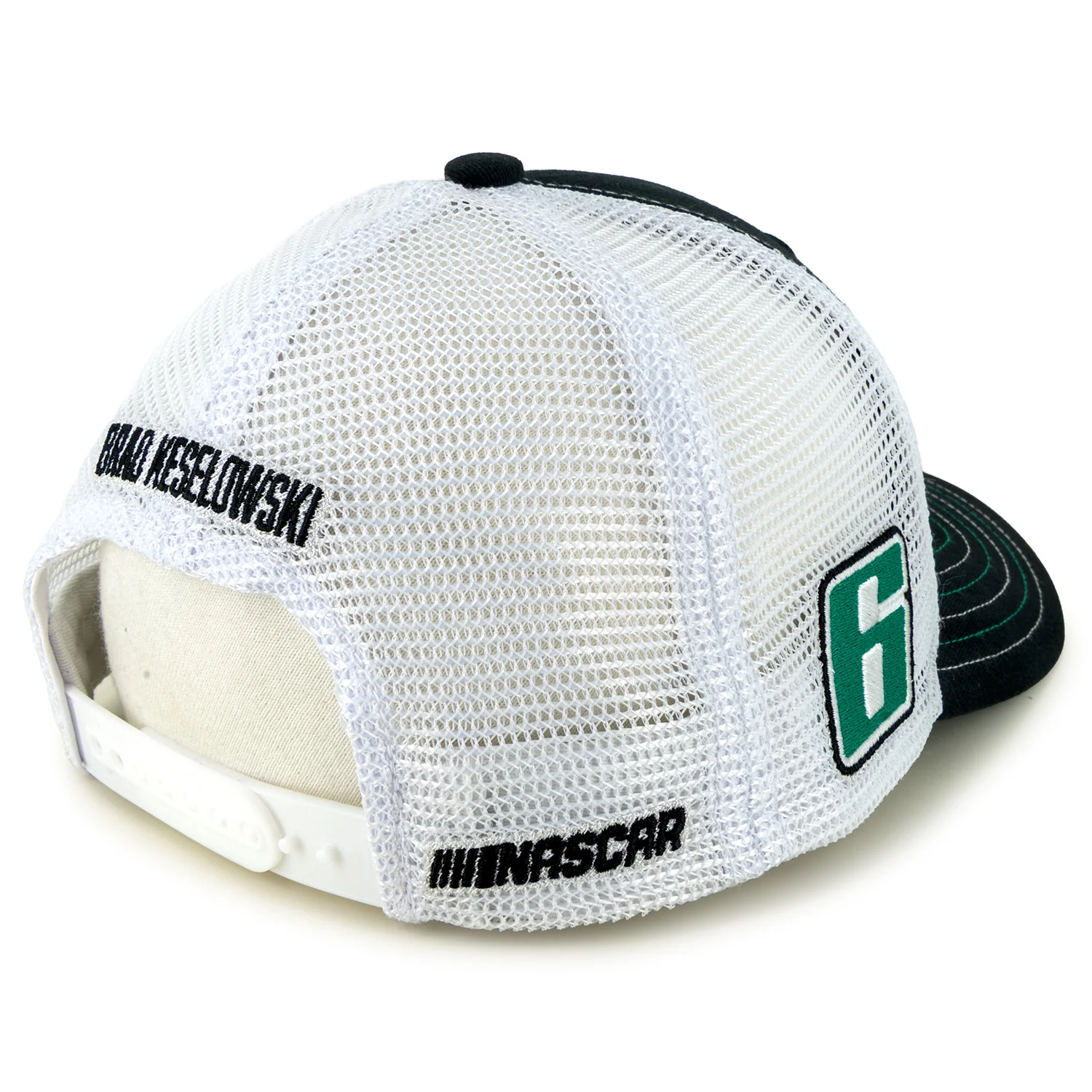 Brad Keselowski BuildSubmarines Sponsor Mesh Hat Black/White - Image 2