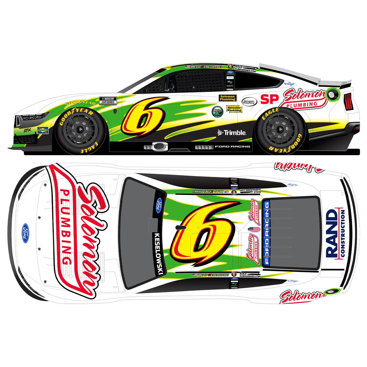 Brad Keselowski Darlington Throwback to 2010 Greg Biffle 1:24 Standard 2026 Diecast Preorder - Currently Projected October