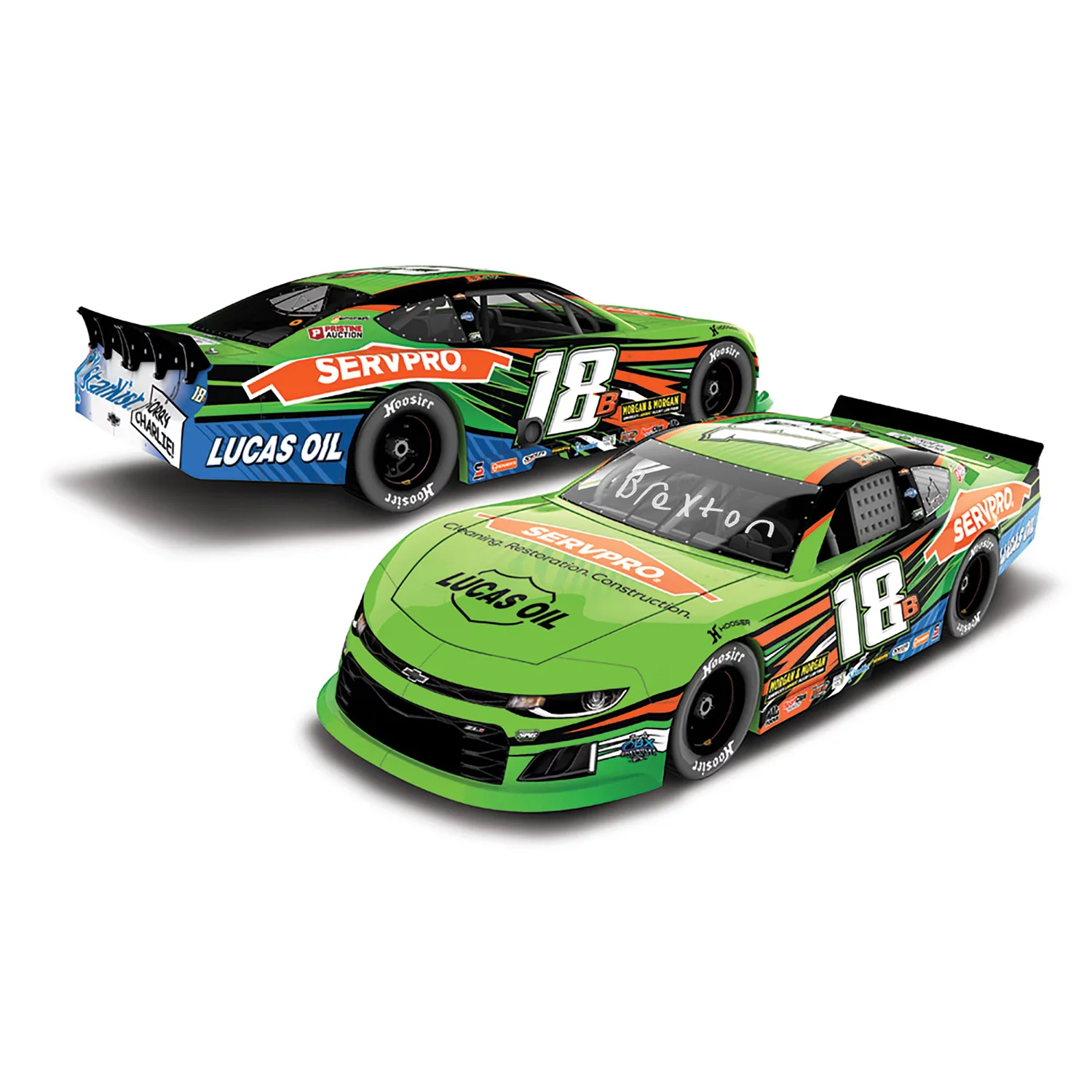 Brexton Busch Autographed Servpro #18B Late Model 1:24 Standard 2026 Diecast Car Preorder - Currently Projected October