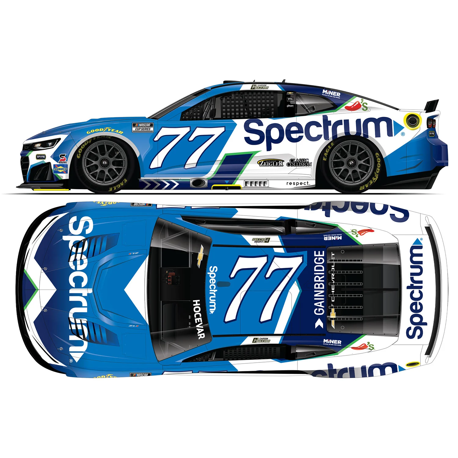 Carson Hocevar Spectrum 1:24 Standard 2026 Diecast Car Preorder - Currently Projected November