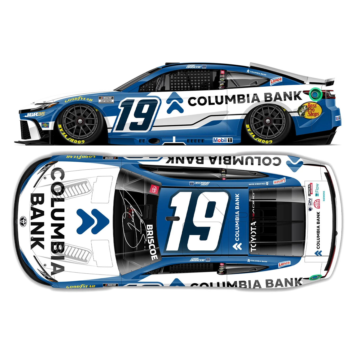 Chase Briscoe Autographed Columbia Bank 1:24 Standard 2026 Diecast Car Preorder - Currently Projected September - Image 2