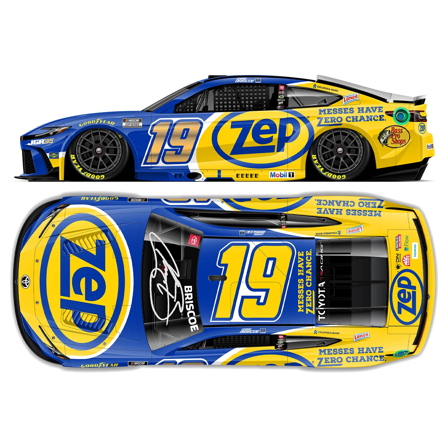 Chase Briscoe Autographed Zep 1:24 Standard 2026 Diecast Car Preorder - Currently Projected November