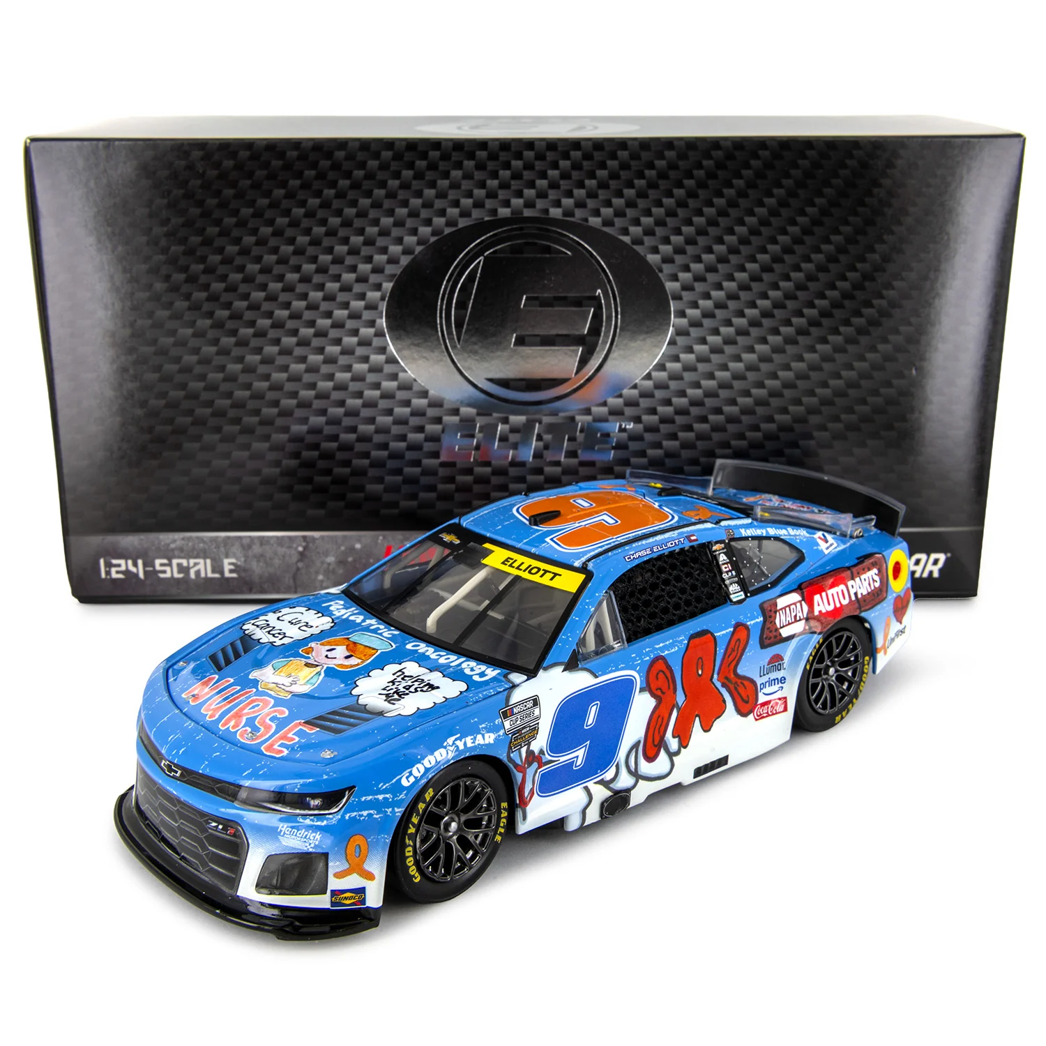 Chase Elliott ELITE NAPA Children's Healthcare of Atlanta / Desi9n to Drive 1:24 2025 Diecast Car