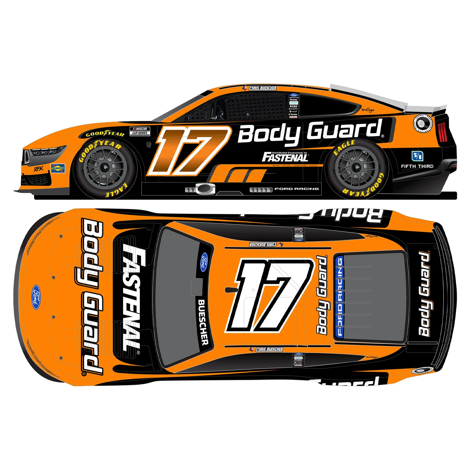 Chris Buescher Body Guard 1:24 Standard 2026 Diecast Car Preorder - Currently Projected July - Image 2