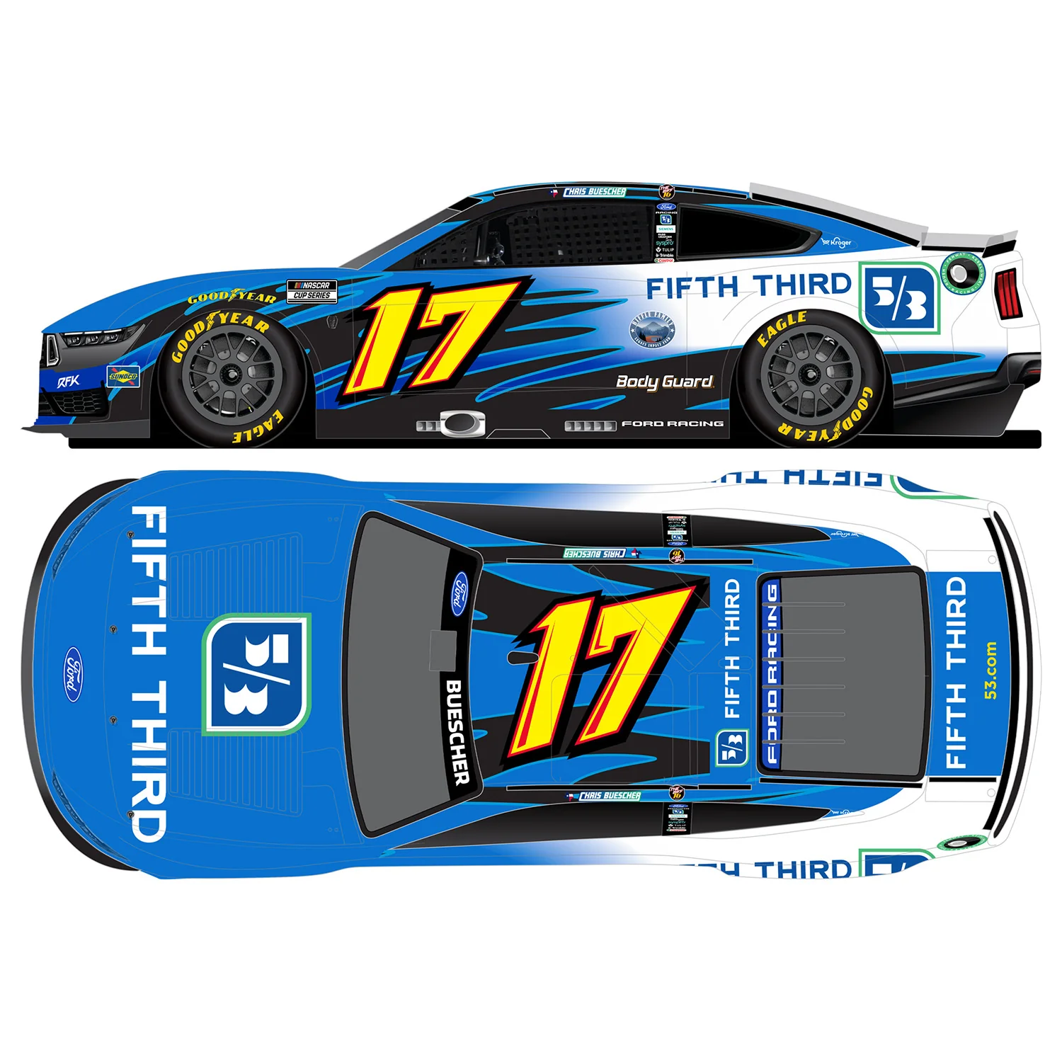 Chris Buescher Darlington Throwback to 2011 Greg Biffle 1:24 Standard 2026 Diecast Preorder - Currently Projected October
