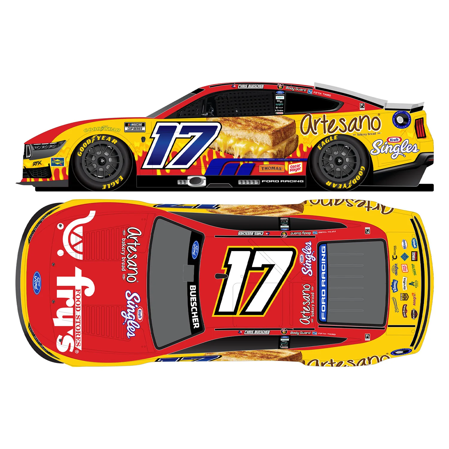 Chris Buescher Fry's / Artesano / Kraft 1:64 2026 Diecast Car Preorder - Currently Projected October