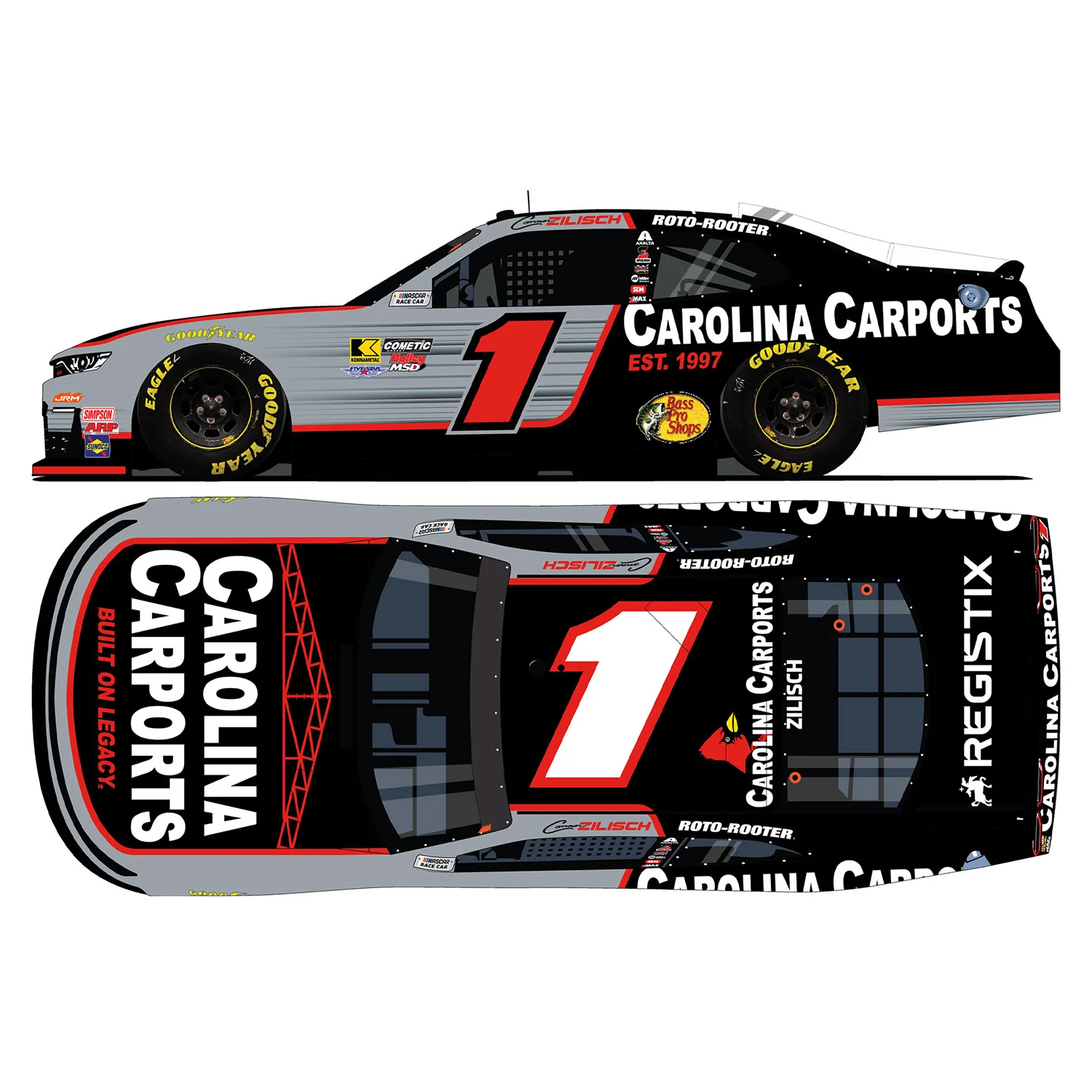 Connor Zilisch Carolina Carports 1:64 2026 Diecast Car Preorder - Currently Projected July - Image 2