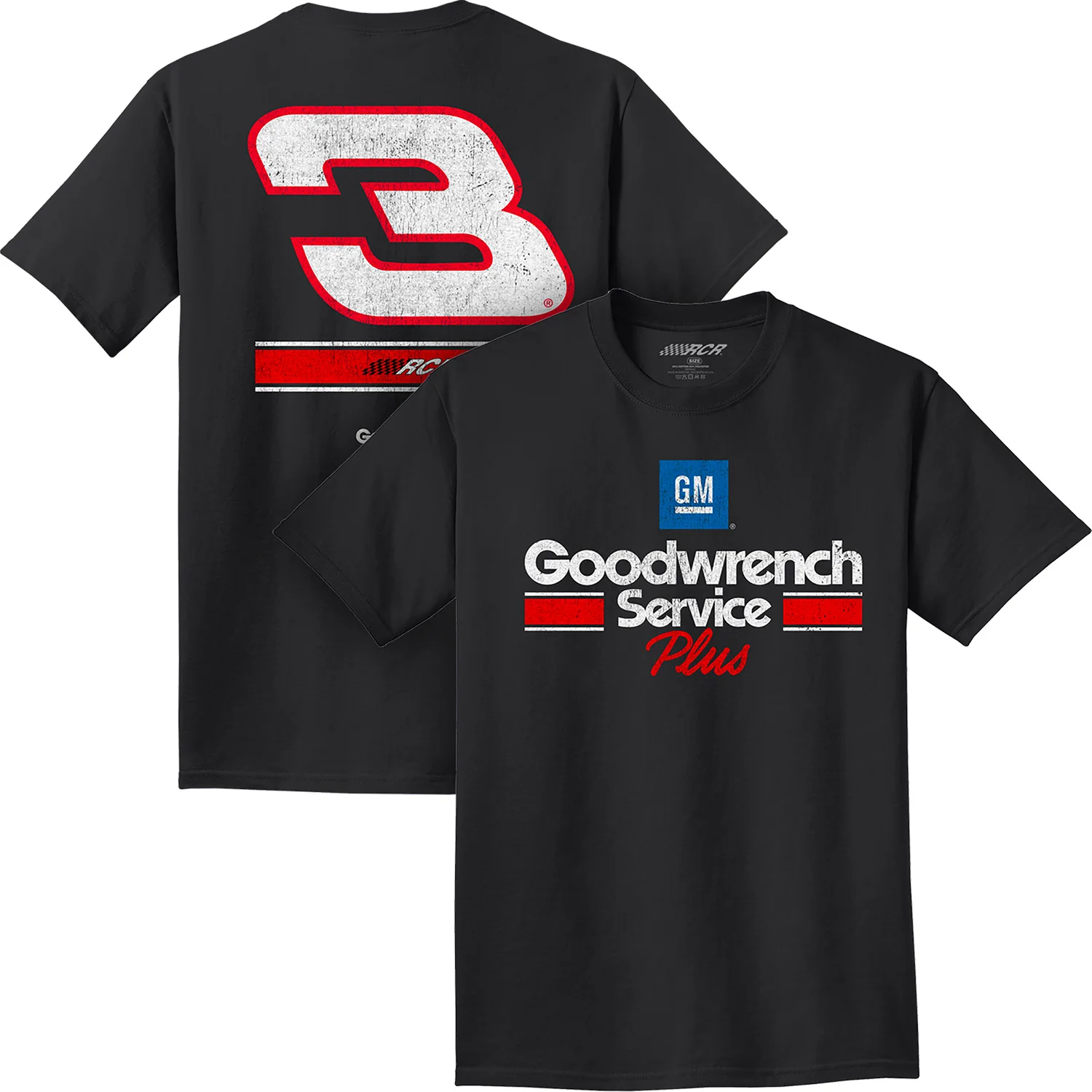 Dale Earnhardt 2026 GM Goodwrench #3 2-Spot Classic Ink T-Shirt Black Preorder - Ships Within 2-3 Weeks