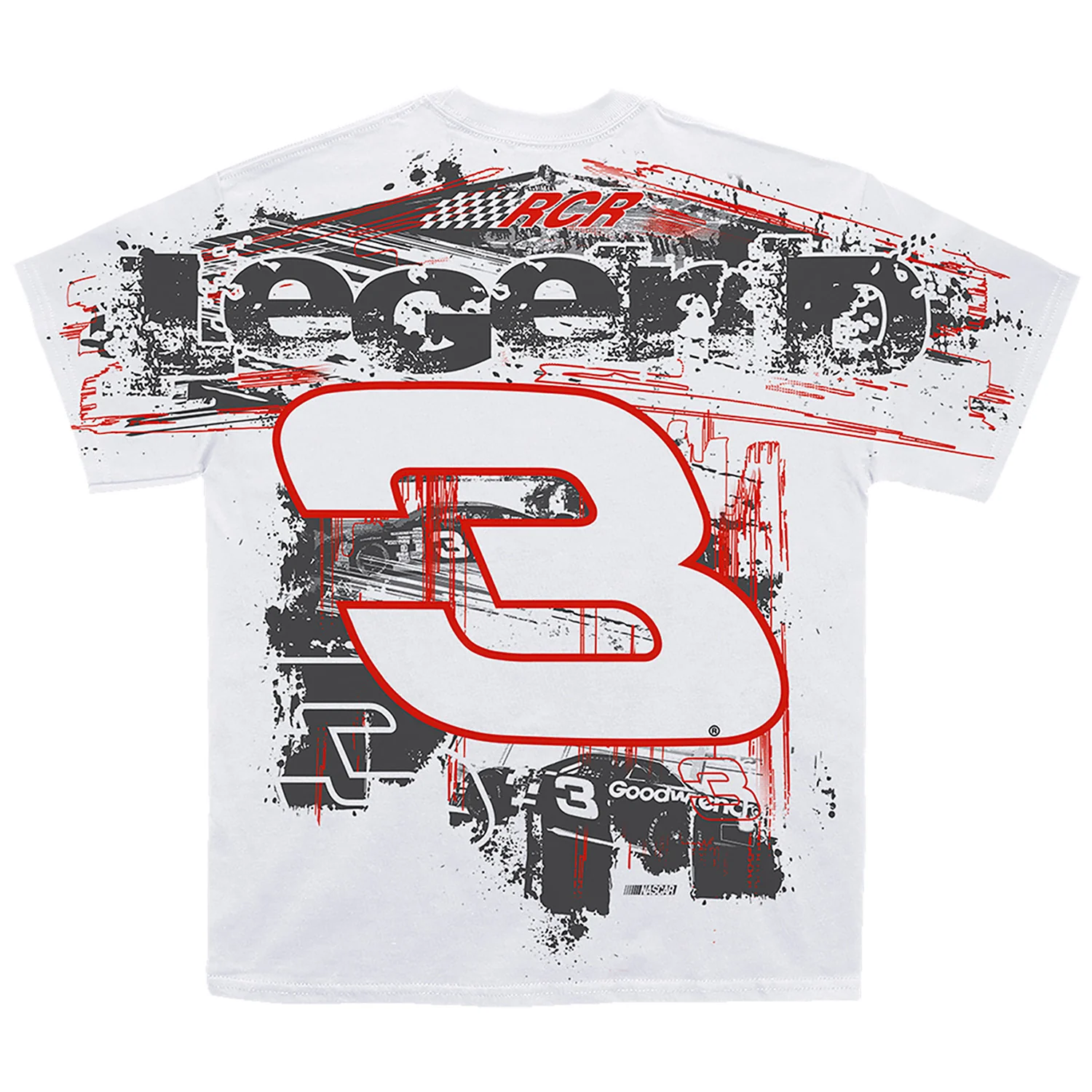 Dale Earnhardt Throwback GM Goodwrench Lumina Total Print Classic Ink T-Shirt - Image 3