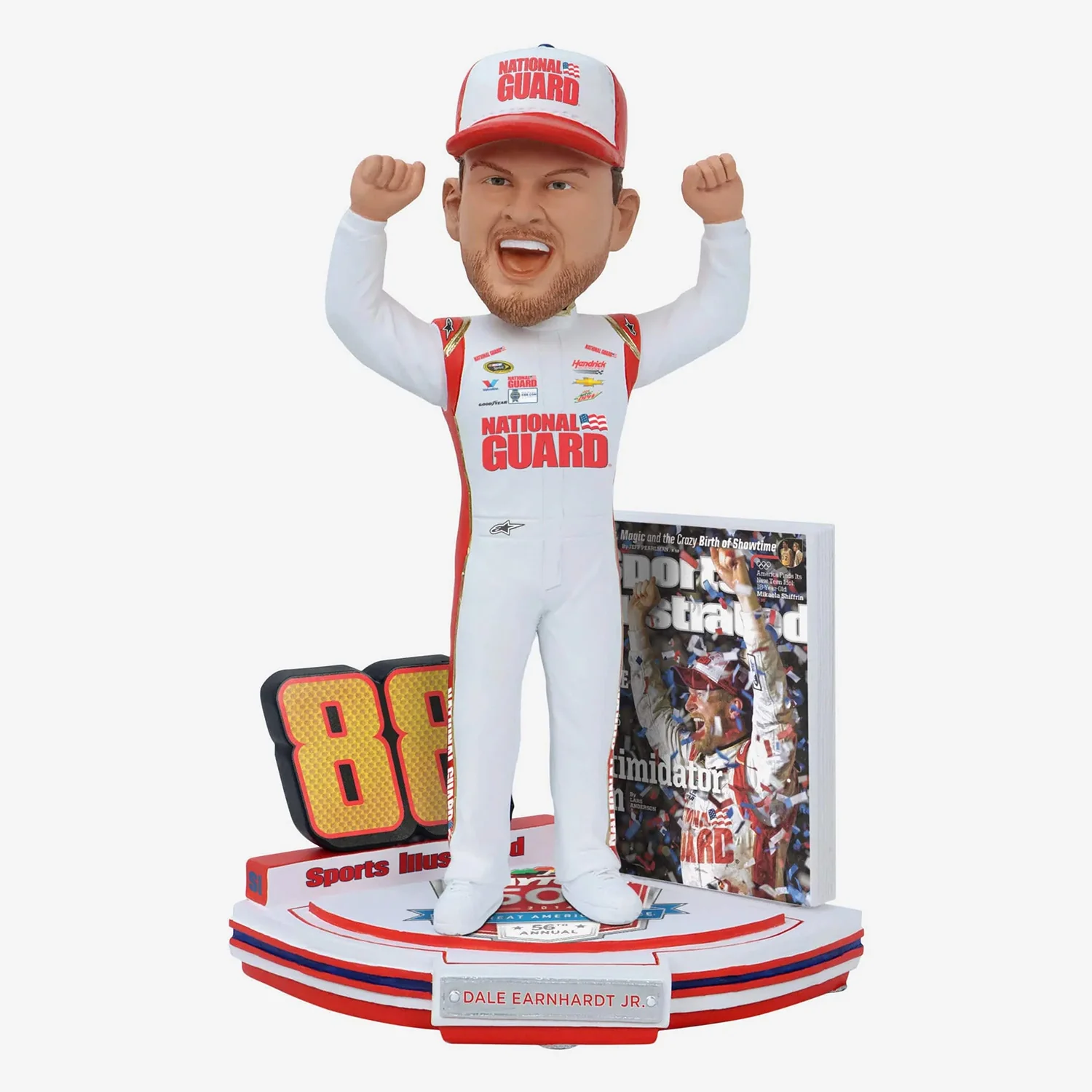 Dale Earnhardt Jr 2014 Daytona 500 Celebration 8-inch Bobblehead with Base - Sale
