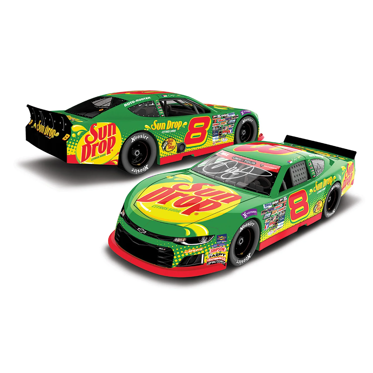 Dale Earnhardt Jr Autographed Sun Drop #8 Late Model 1:24 Standard 2026 Diecast Car Preorder - Currently Projected November