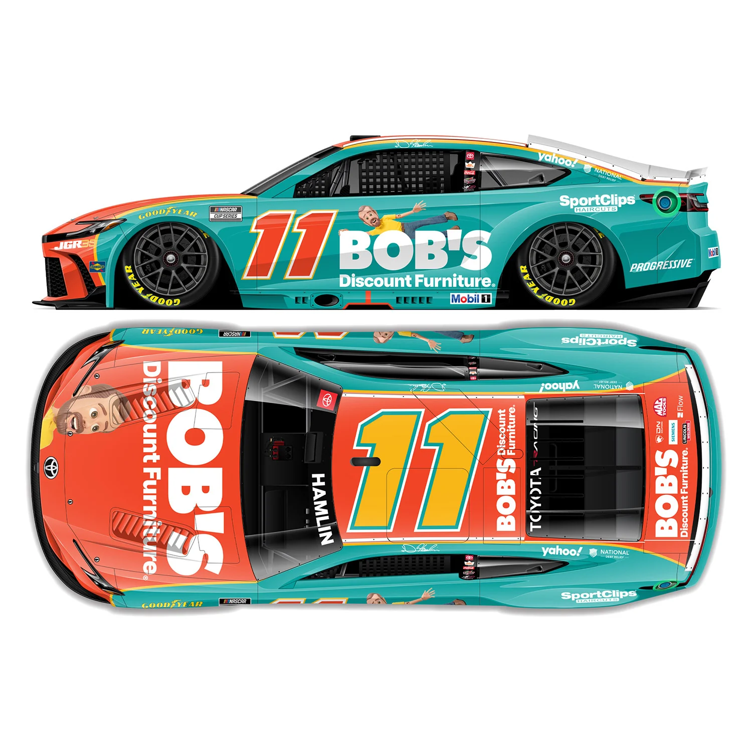 Denny Hamlin ELITE Bob's Discount Furniture 1:24 2026 Diecast Car Preorder - Currently Projected September - Image 2