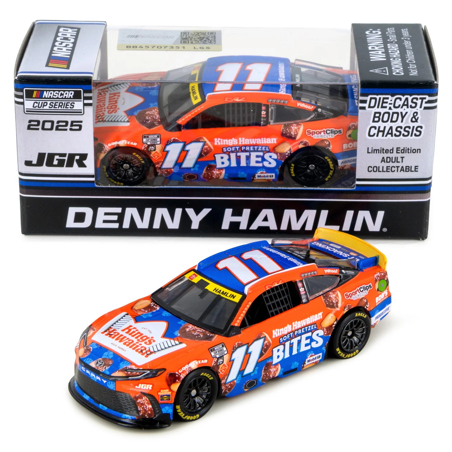 Denny Hamlin King's Hawaiian Soft Pretzel Bites 1:64 2025 Diecast Car