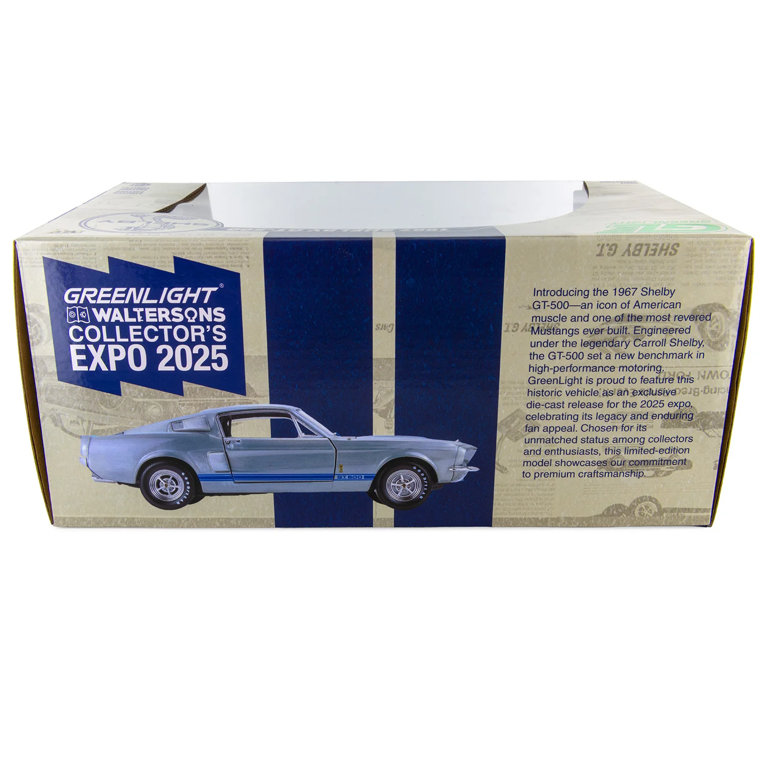 Greenlight 1:24 1967 Shelby GT-500 Mustang Cobra Raw Finish EXPO Exclusive - Image 9