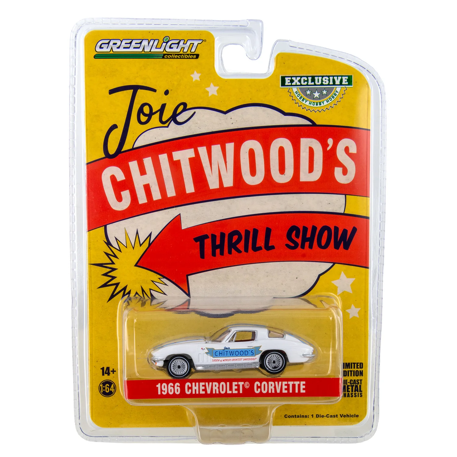 Greenlight 1:64 1966 Chevrolet Corvette - Joie Chitwood's Legion of Worlds Greatest Daredevils (Hobby Exclusive)