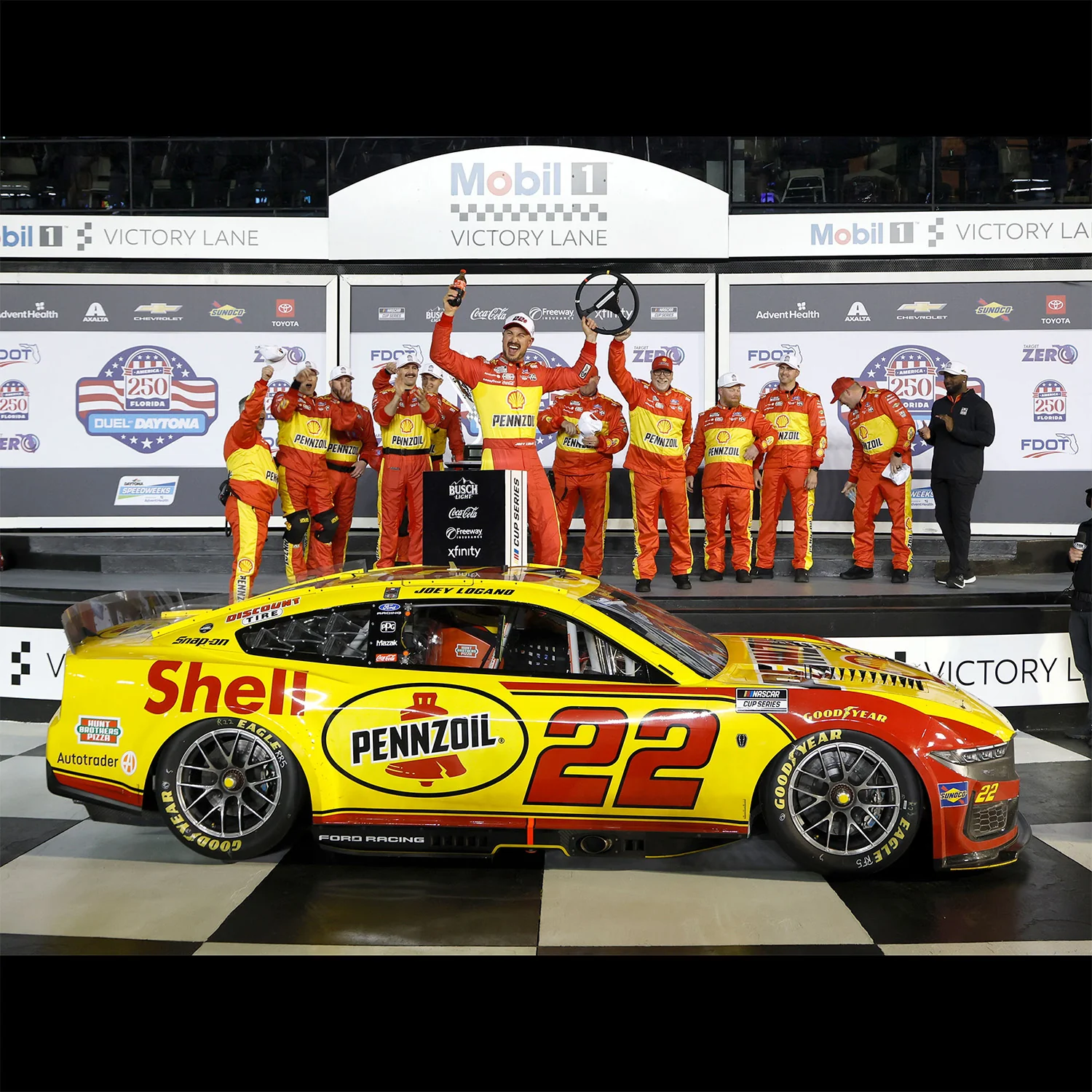 Joey Logano ELITE Daytona Duel 1 Race Win 1:24 2026 Diecast Car Preorder - Currently Projected September - Image 2