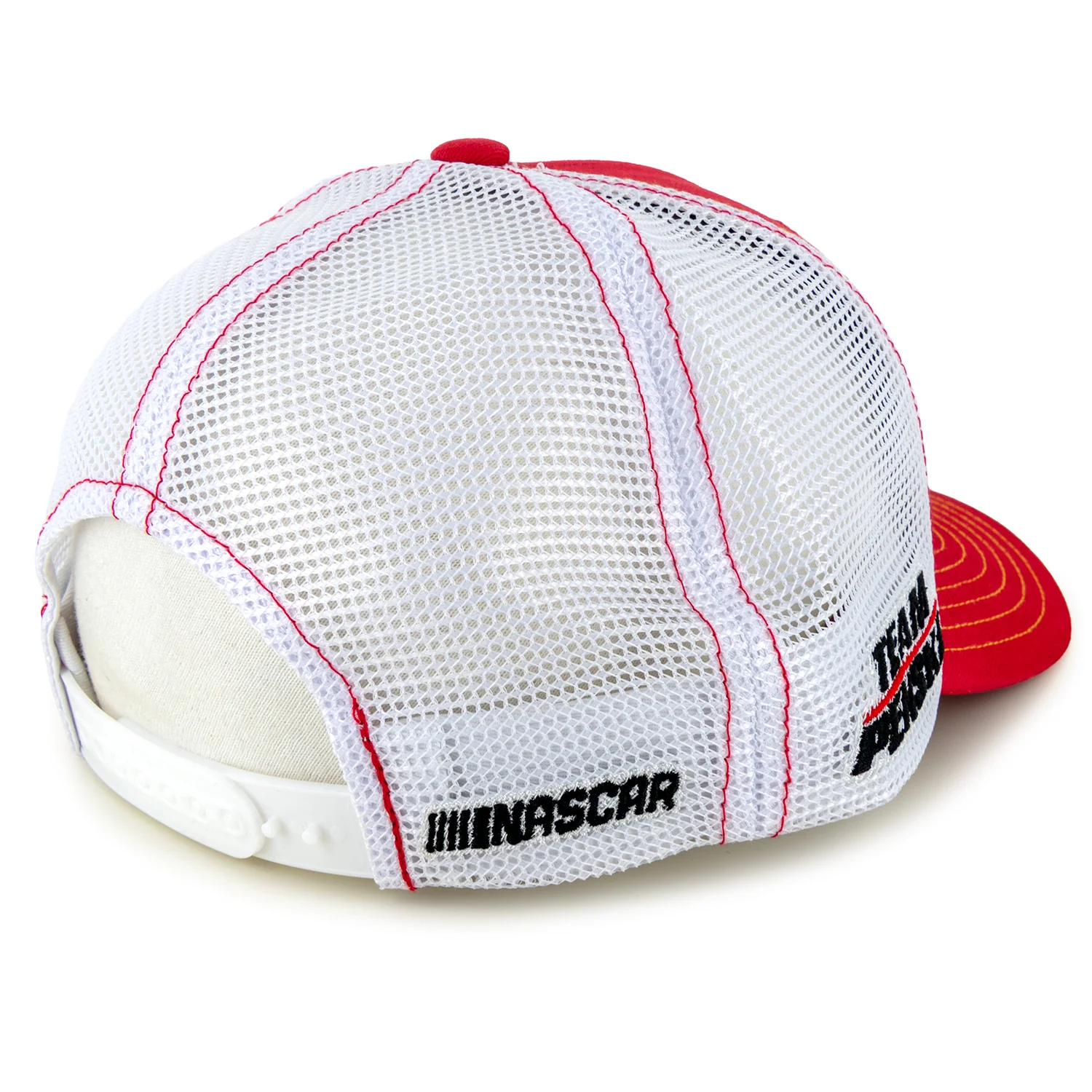 Joey Logano Striped #22 Mesh Hat Red/White - Image 2
