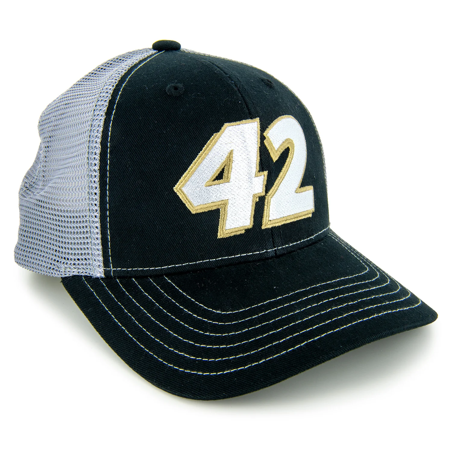 John Hunter Nemechek Big #42 Mesh Hat Black/Gray - Image 3