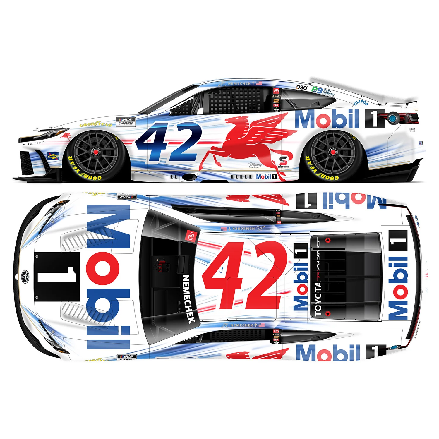 John Hunter Nemechek Mobil 1 1:64 2026 Diecast Car Preorder - Currently Projected November