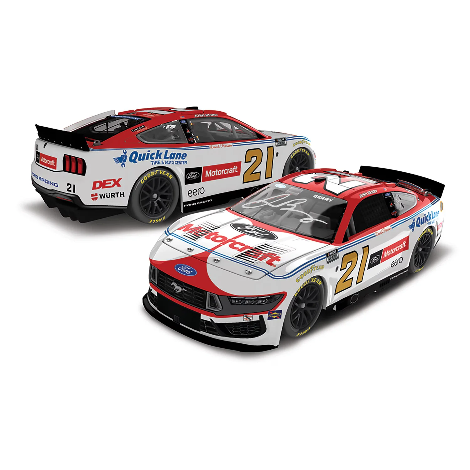Josh Berry Autographed Motorcraft 50th Anniversary 1976 Daytona 500 Win 1:24 Standard 2026 Diecast Car Preorder - Currently Projected September