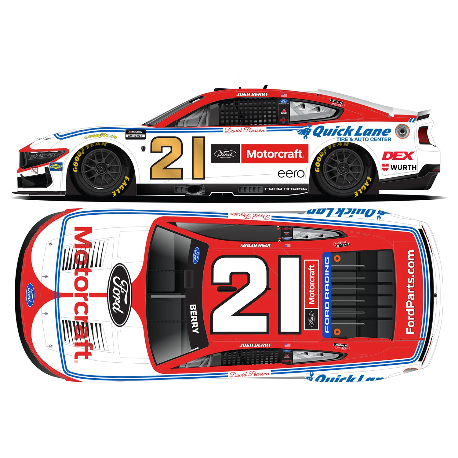 Josh Berry ELITE Motorcraft 50th Anniversary 1976 Daytona 500 Win 1:24 2026 Diecast Car Preorder - Currently Projected September - Image 2