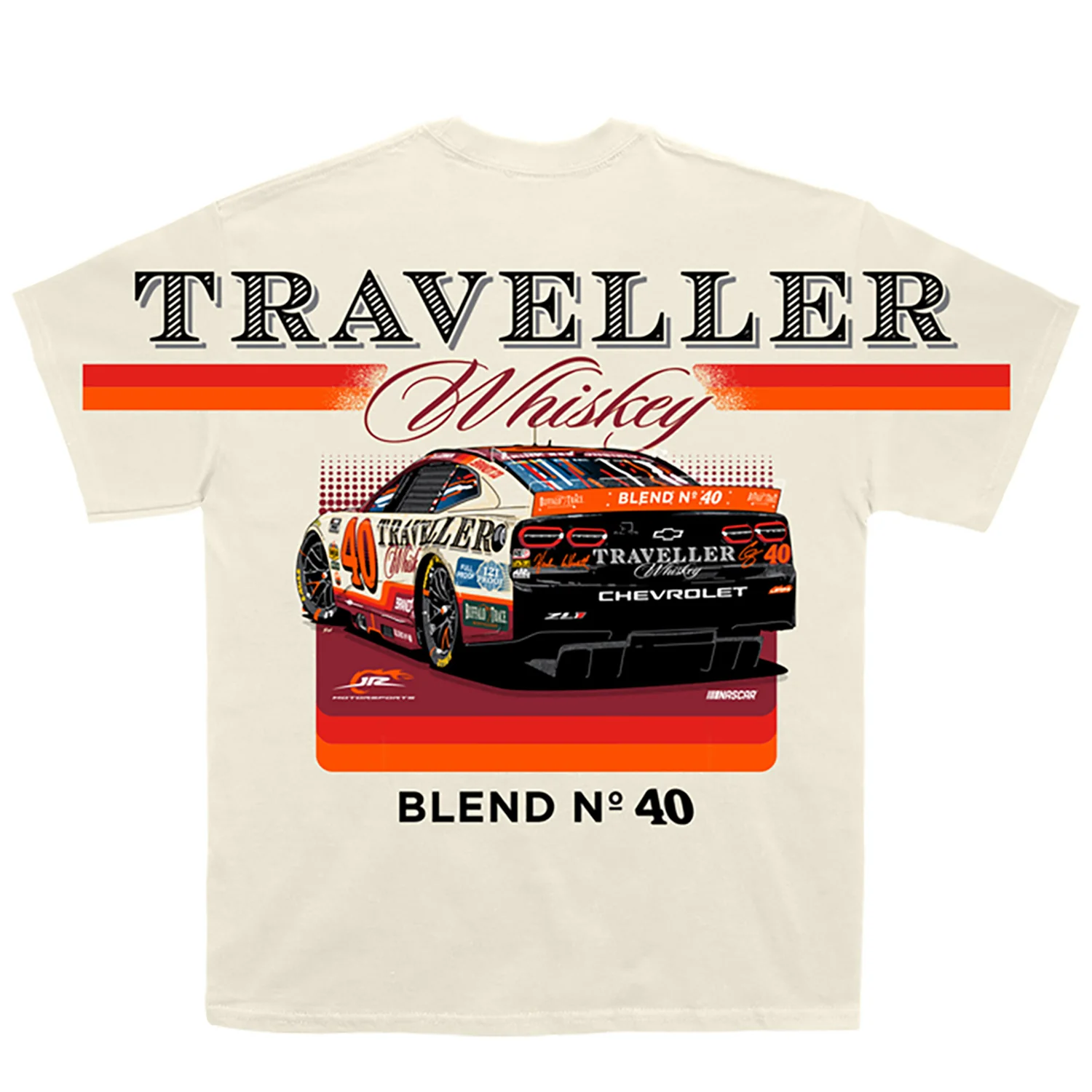 Justin Allgaier 2026 Traveller Whiskey Natural Total Print Classic Ink T-Shirt - Image 3