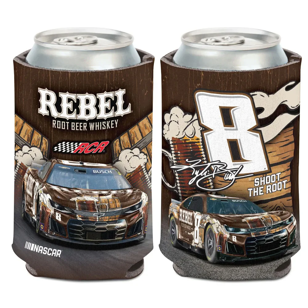 Kyle Busch 2026 Rebel Root Beer Whiskey #8 Can Hugger 12oz Cooler - Sale