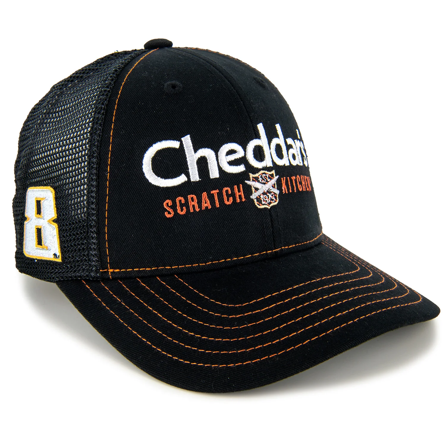 Kyle Busch Cheddar's Sponsor Mesh Hat Black - Sale - Image 3