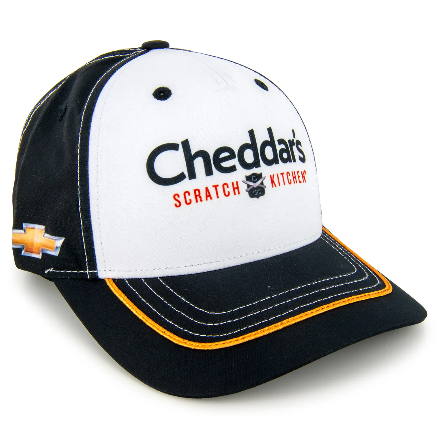 Kyle Busch Cheddar's Uniform Pit Hat Black/White - Sale - Image 3