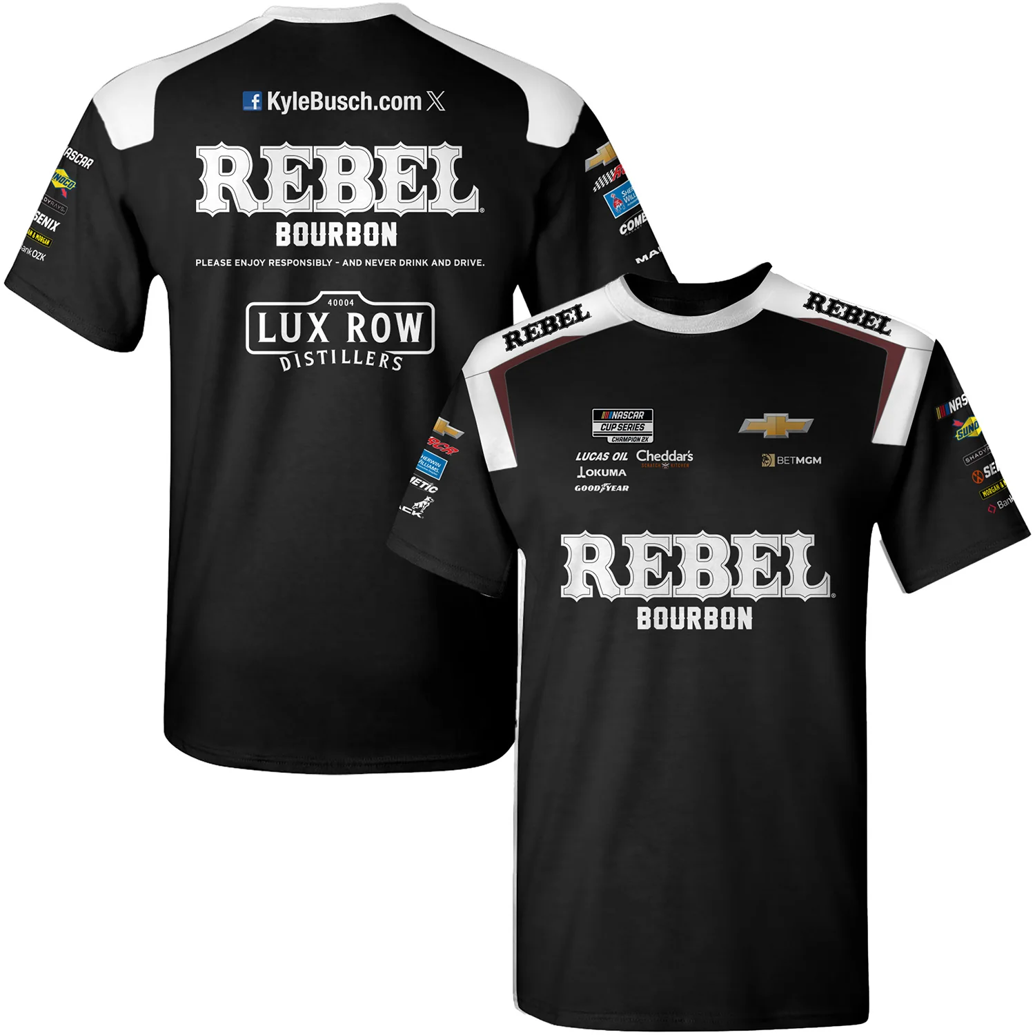 Kyle Busch Rebel Bourbon Sublimated Uniform Pit Crew T-Shirt