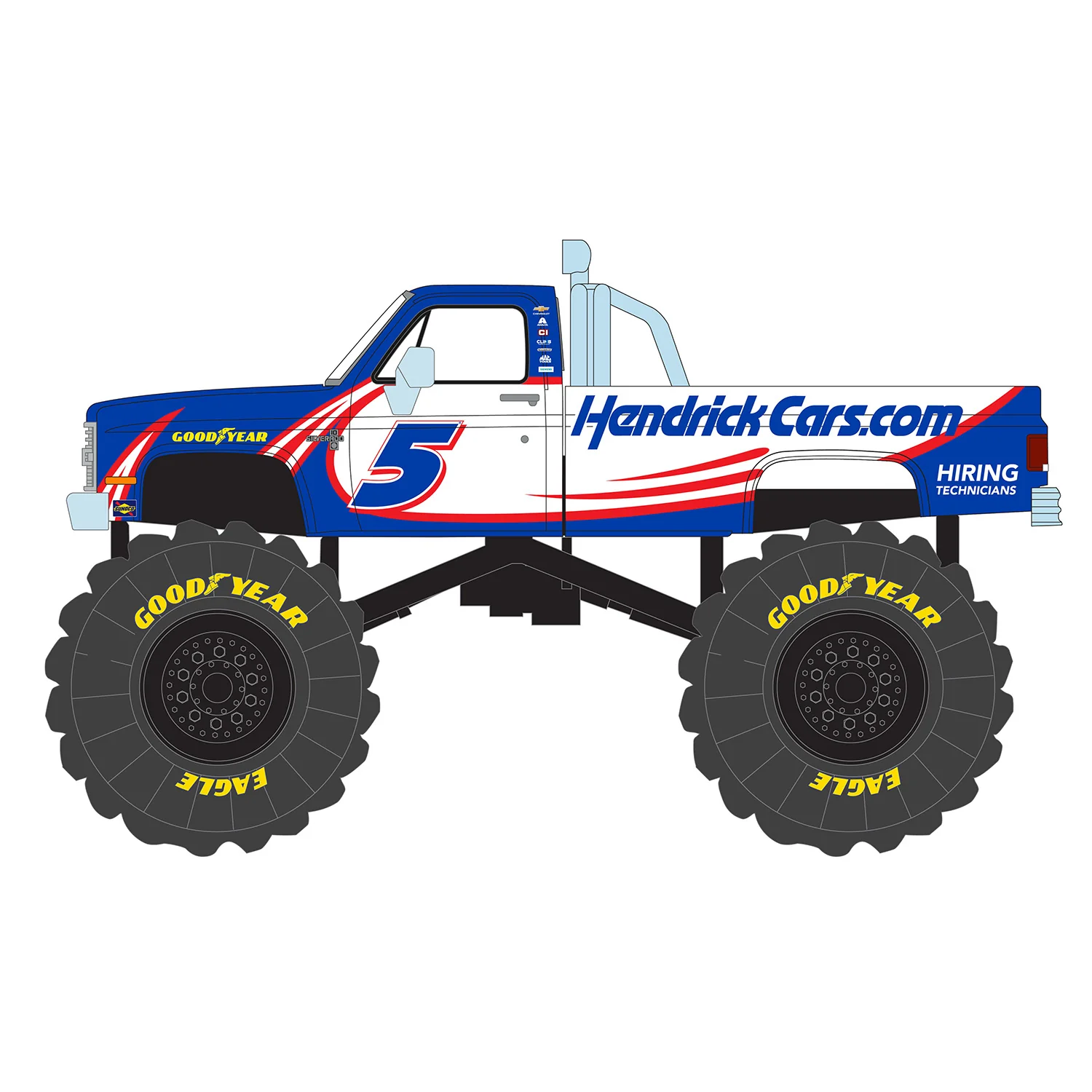 Kyle Larson 2025 HendrickCars 1:64 1981 Chevrolet K20 Monster Truck Diecast Preorder - Retargeted April - Image 4