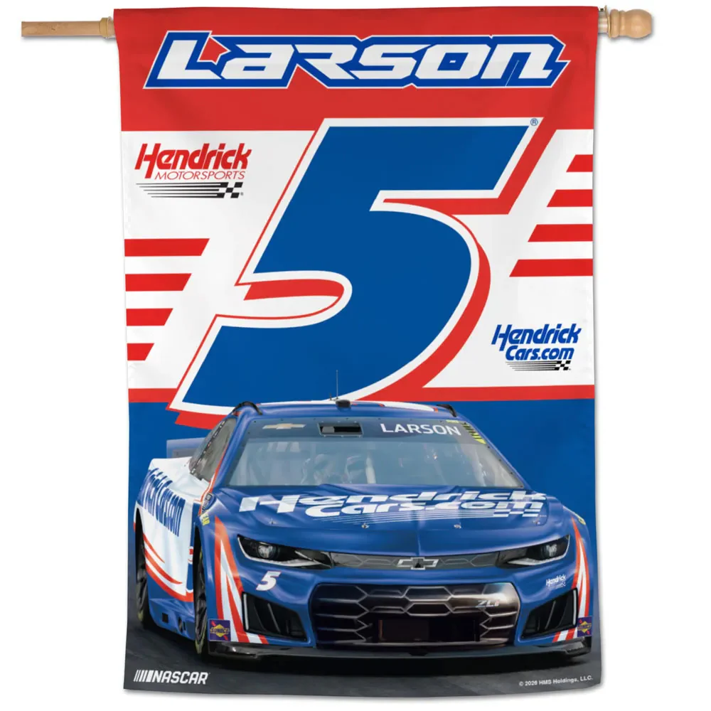 Kyle Larson 2026 HendrickCars 28x40 Vertical Flag