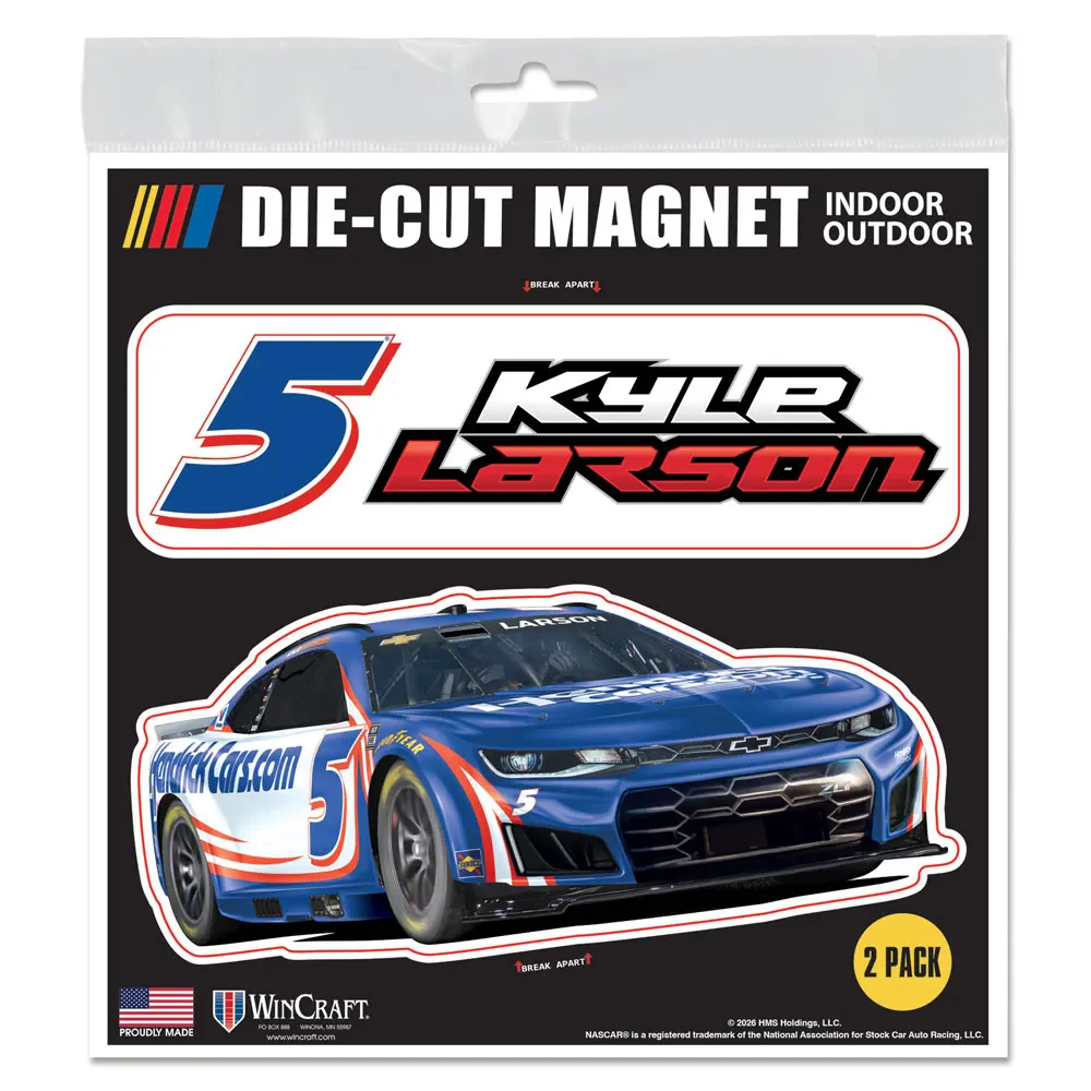 Kyle Larson 2026 HendrickCars Die Cut 2-Pack Indoor/Outdoor Magnets - Sale