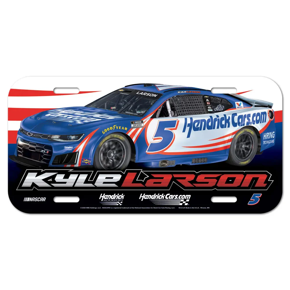 Kyle Larson 2026 HendrickCars Plastic Car License Plate - Sale