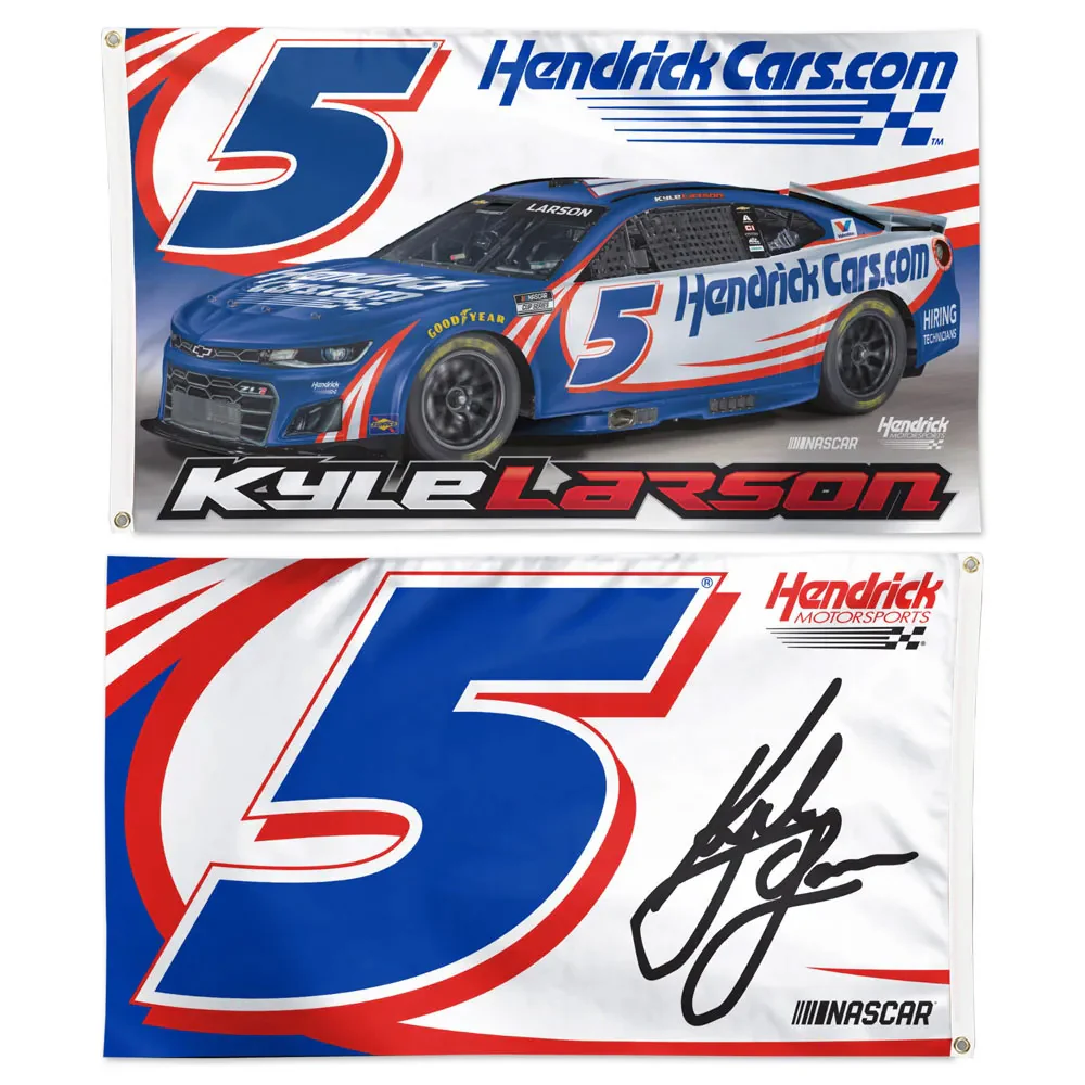 Kyle Larson 2026 HendrickCars Two-Sided NASCAR 3x5 Flag