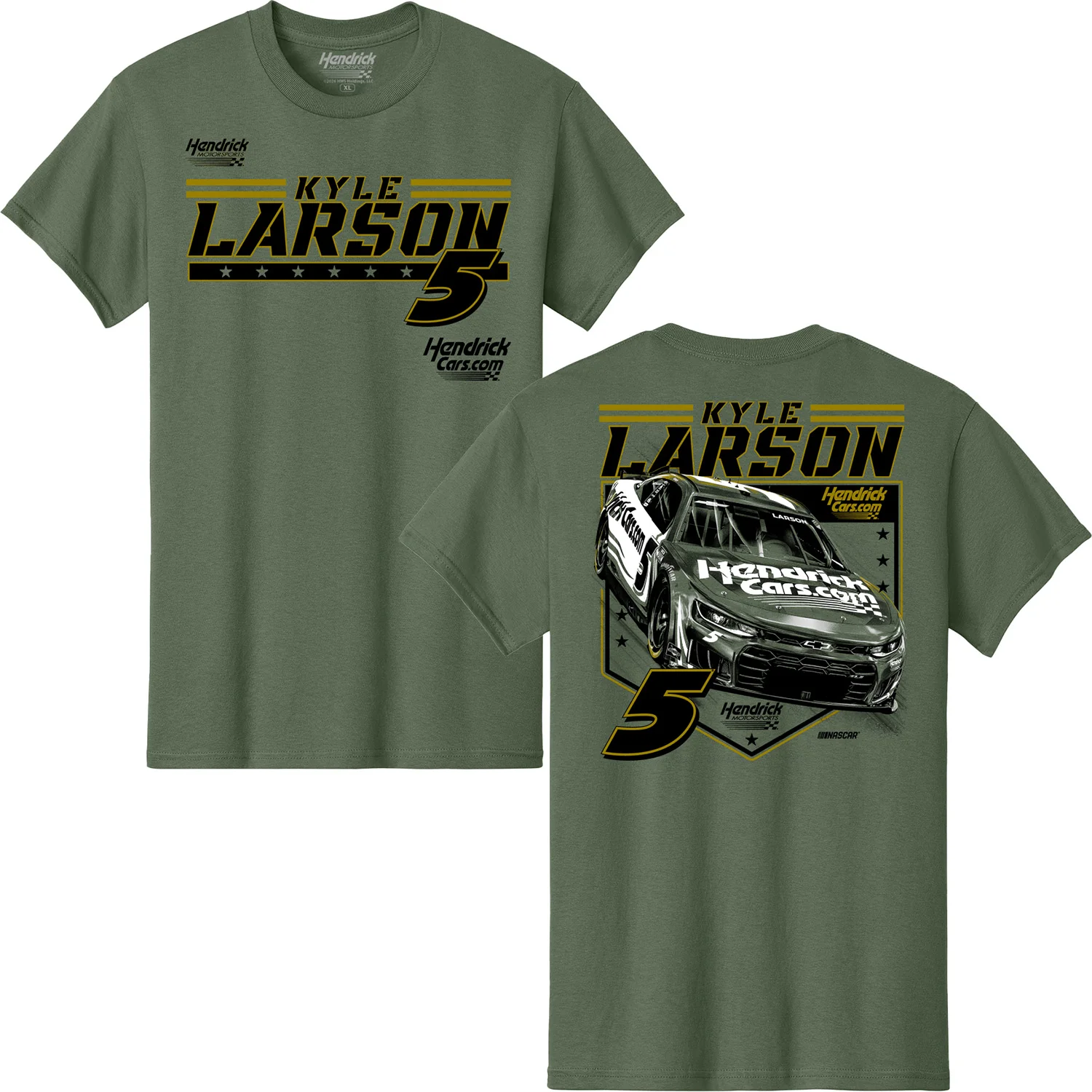 Kyle Larson 2026 Military Green 2-Spot T-Shirt