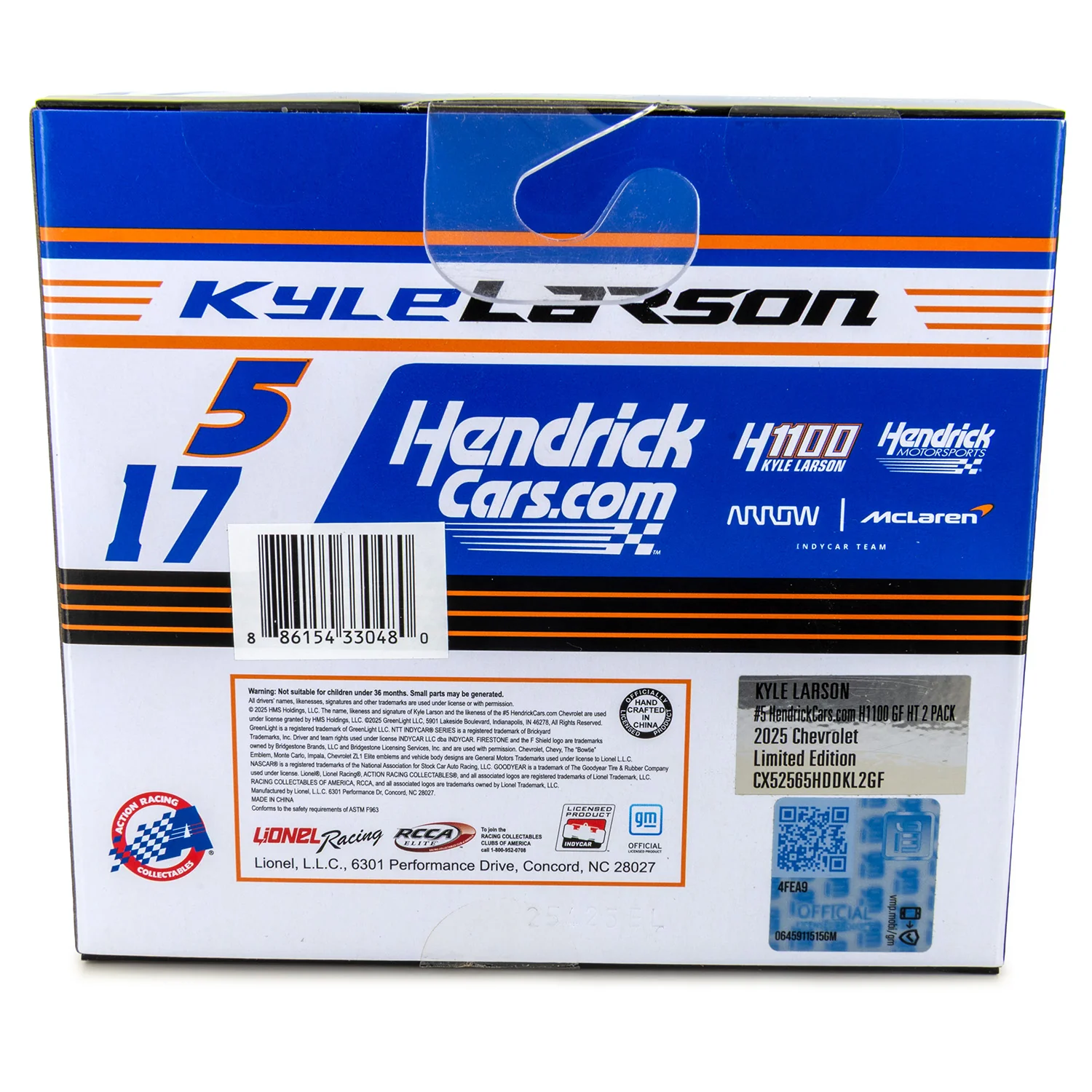 Kyle Larson H1100 2-Pack Indy 500 / Coca-Cola 600 1:64 2025 Diecast Car - Image 2