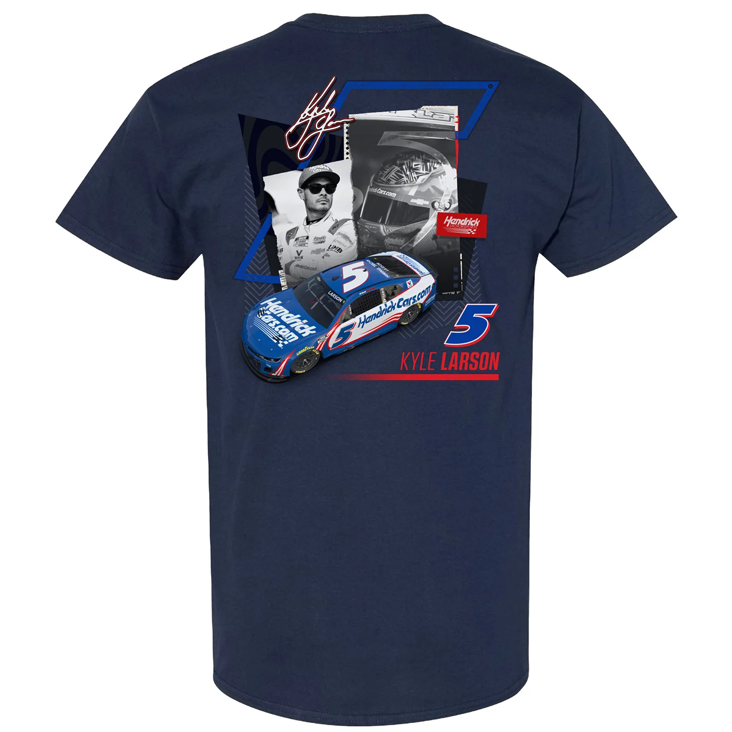 Kyle Larson HendrickCars Rumble T-Shirt Blue - Sale - Image 3