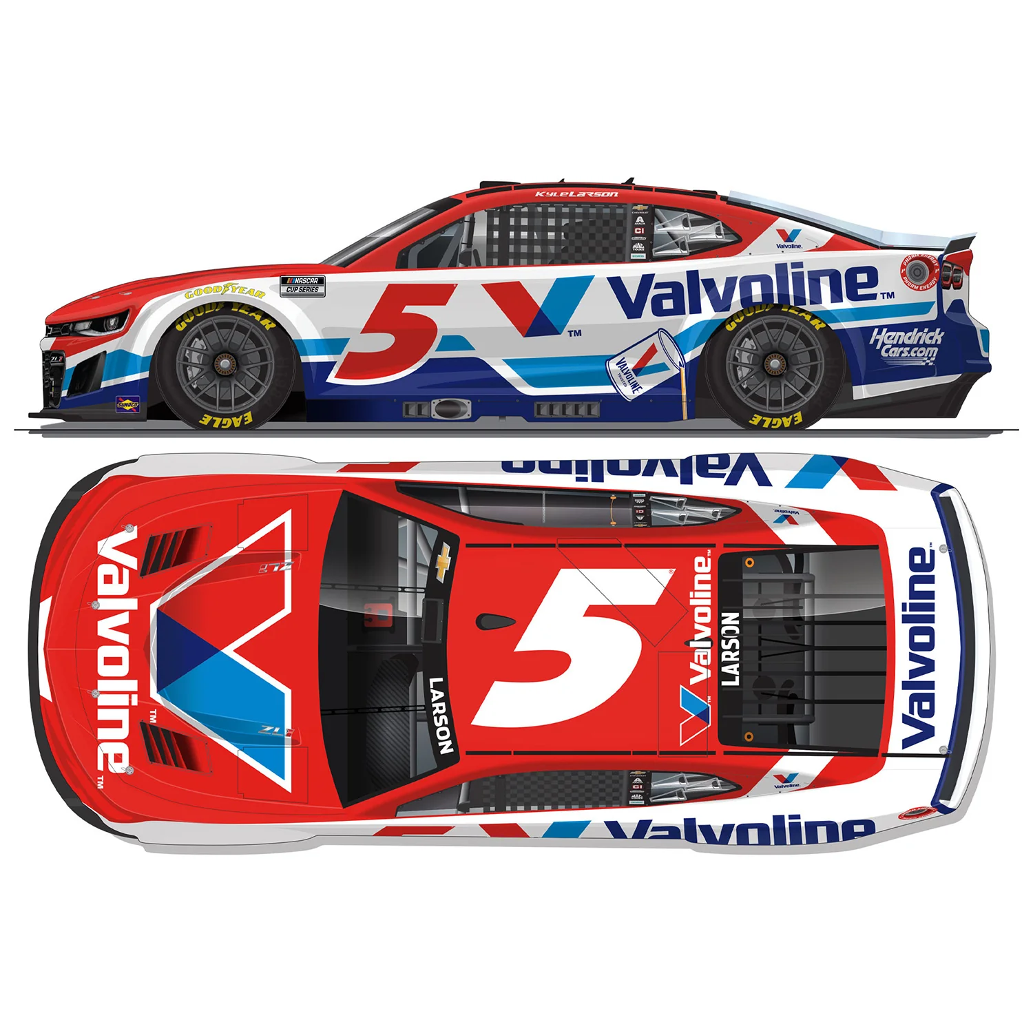 Kyle Larson Valvoline 1:24 Standard 2026 Diecast Car Preorder - Currently Projected August - Image 2