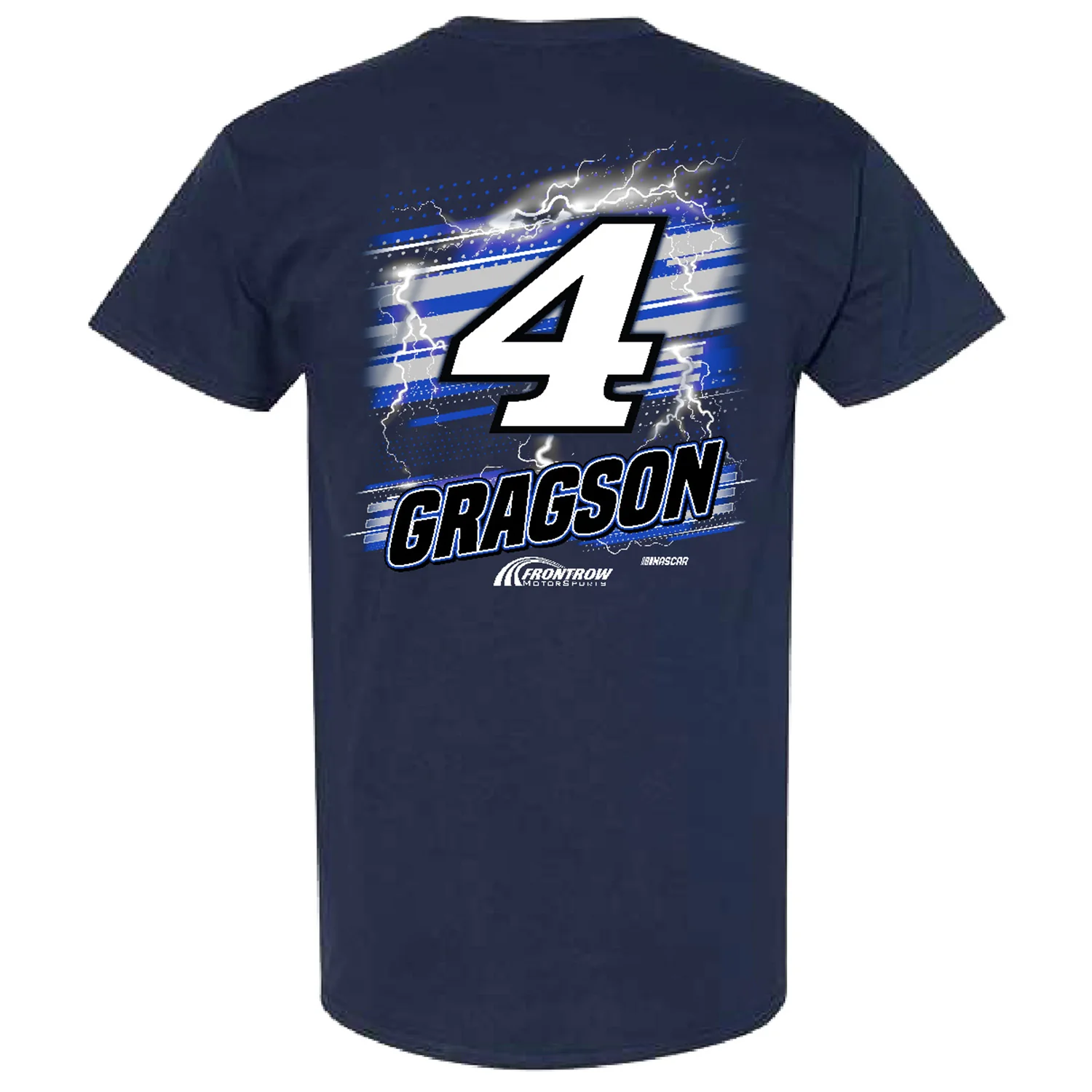 Noah Gragson Name & Number #4 T-Shirt Blue - Sale - Image 3