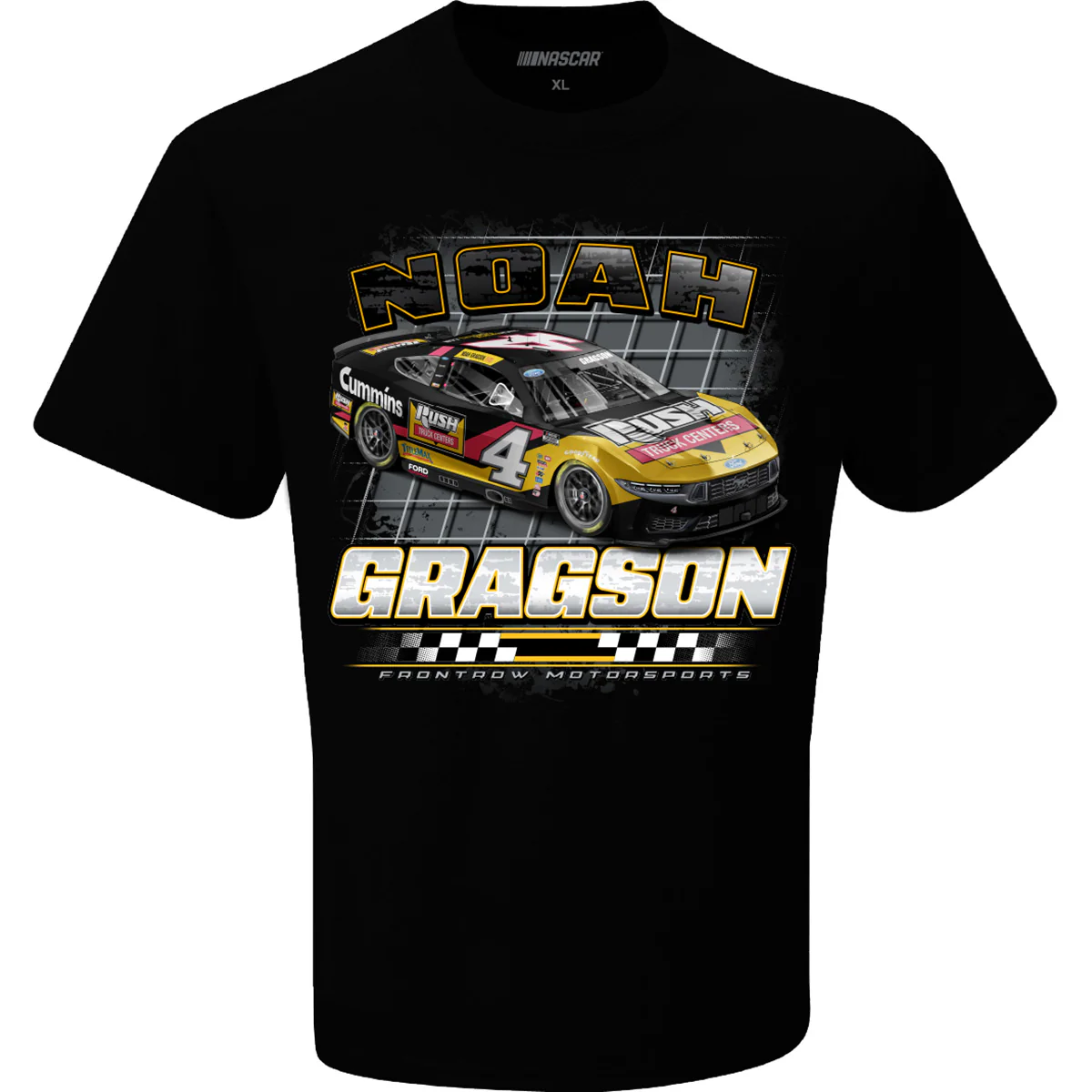 Noah Gragson Rush Truck Centers 2-Spot T-Shirt Black - Image 2