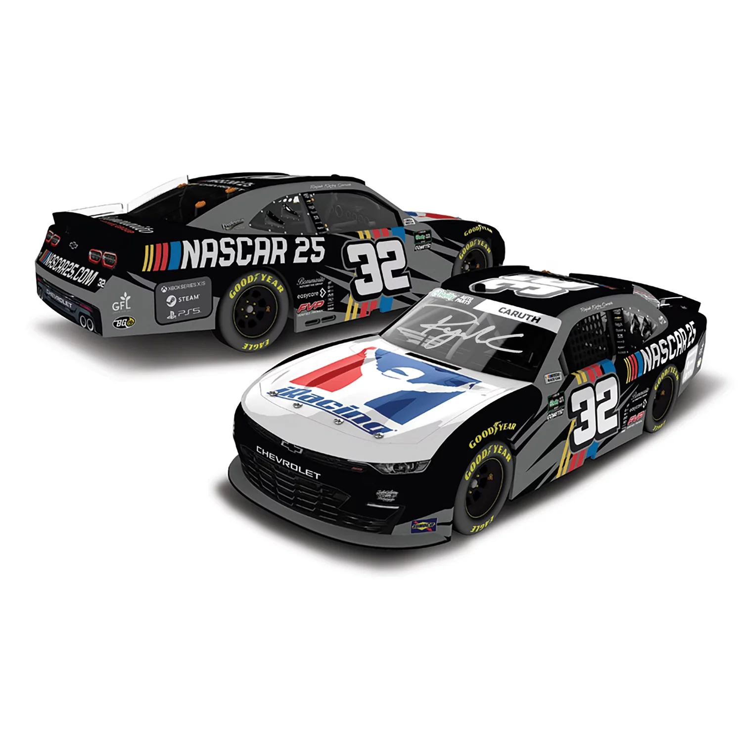 Rajah Caruth Autographed iRacing / NASCAR 25 1:24 Standard 2026 Diecast Car Preorder - Currently Projected October