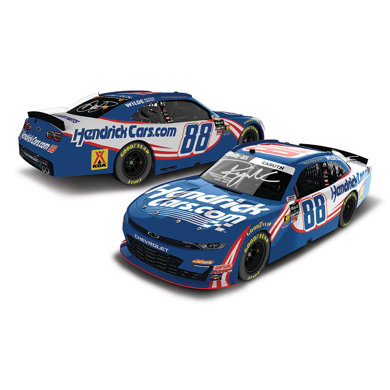 Rajah Caruth / Dale Earnhardt Jr Dual Autographed HendrickCars 1:24 Standard 2026 Diecast Car Preorder - Currently Projected July