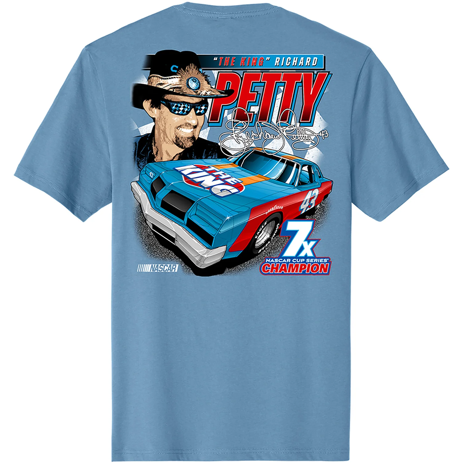 Richard Petty 2026 The King #43 Tundra Blue 2-Spot Classic Ink T-Shirt Preorder - Ships Within 2-3 Weeks - Image 3
