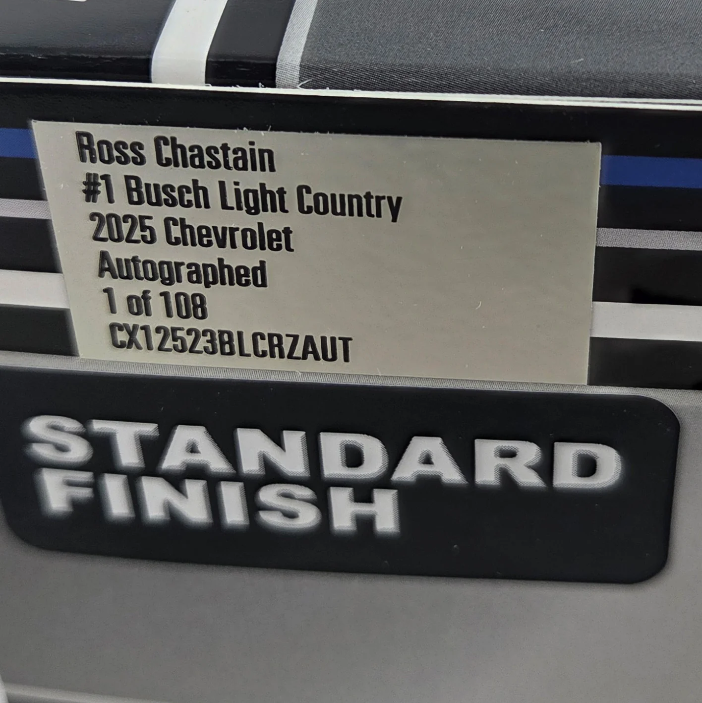 Ross Chastain Autographed Busch Light Country 1:24 Standard 2025 Diecast Car - Image 3